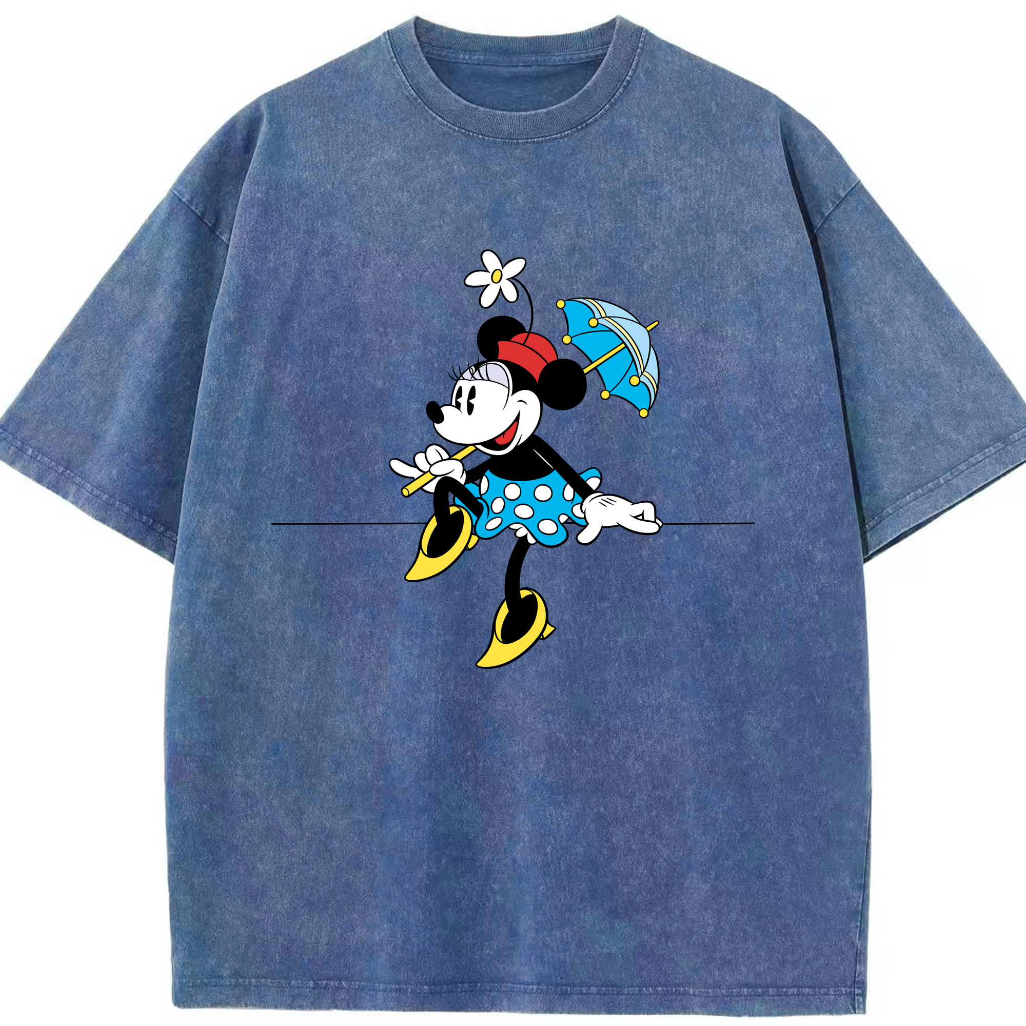 （画像用） ミッキーマウス Mickey Mouse 綿100% ヴィンテージ風 半袖Tシャツ（フロントプリント）