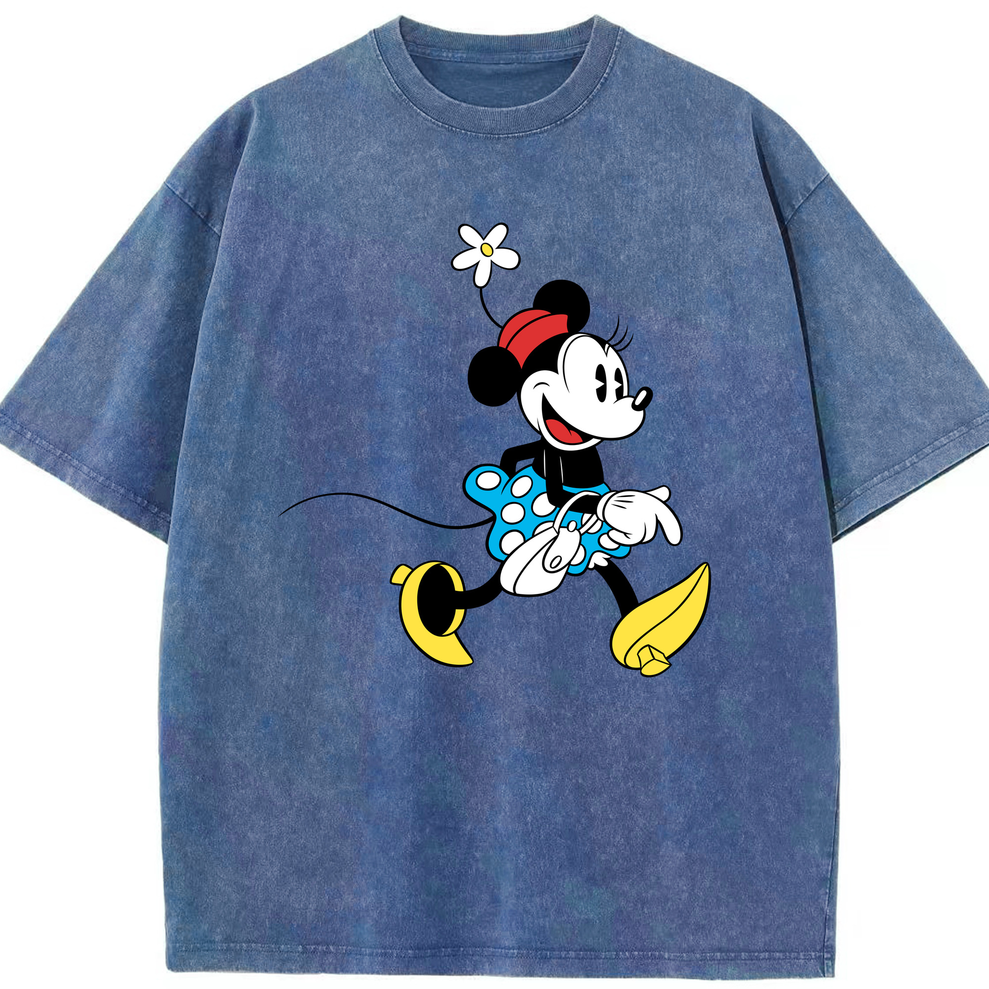 （画像用） ミッキーマウス Mickey Mouse 綿100% ヴィンテージ風 半袖Tシャツ（フロントプリント）