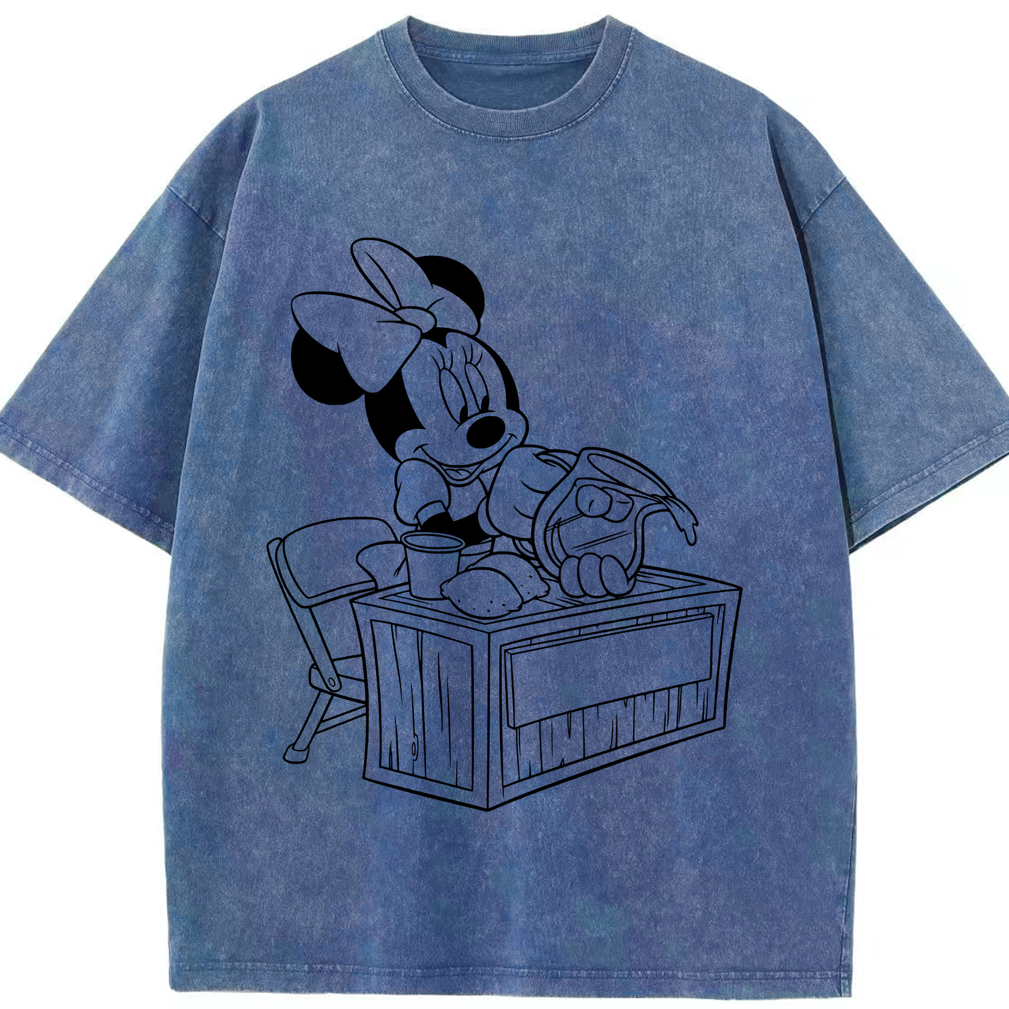 （画像用） ミッキーマウス Mickey Mouse 綿100% ヴィンテージ風 半袖Tシャツ（フロントプリント）