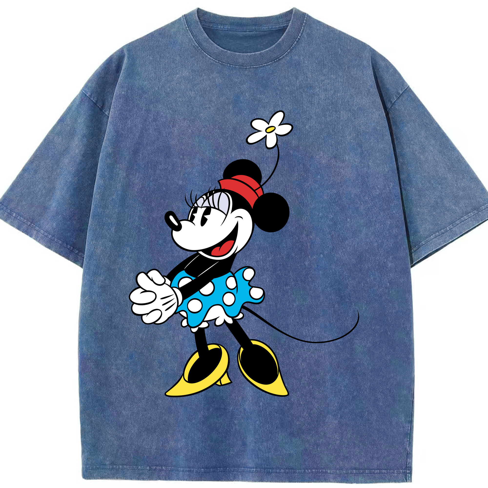（画像用） ミッキーマウス Mickey Mouse 綿100% ヴィンテージ風 半袖Tシャツ（フロントプリント）