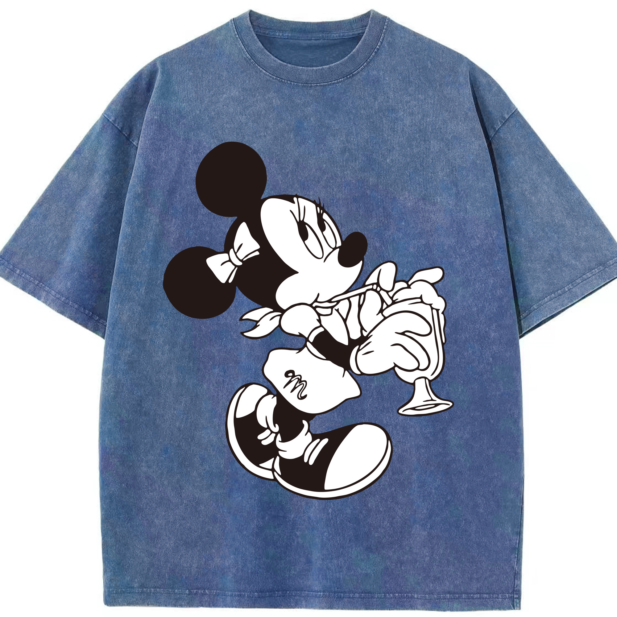 （画像用） ミッキーマウス Mickey Mouse 綿100% ヴィンテージ風 半袖Tシャツ（フロントプリント）