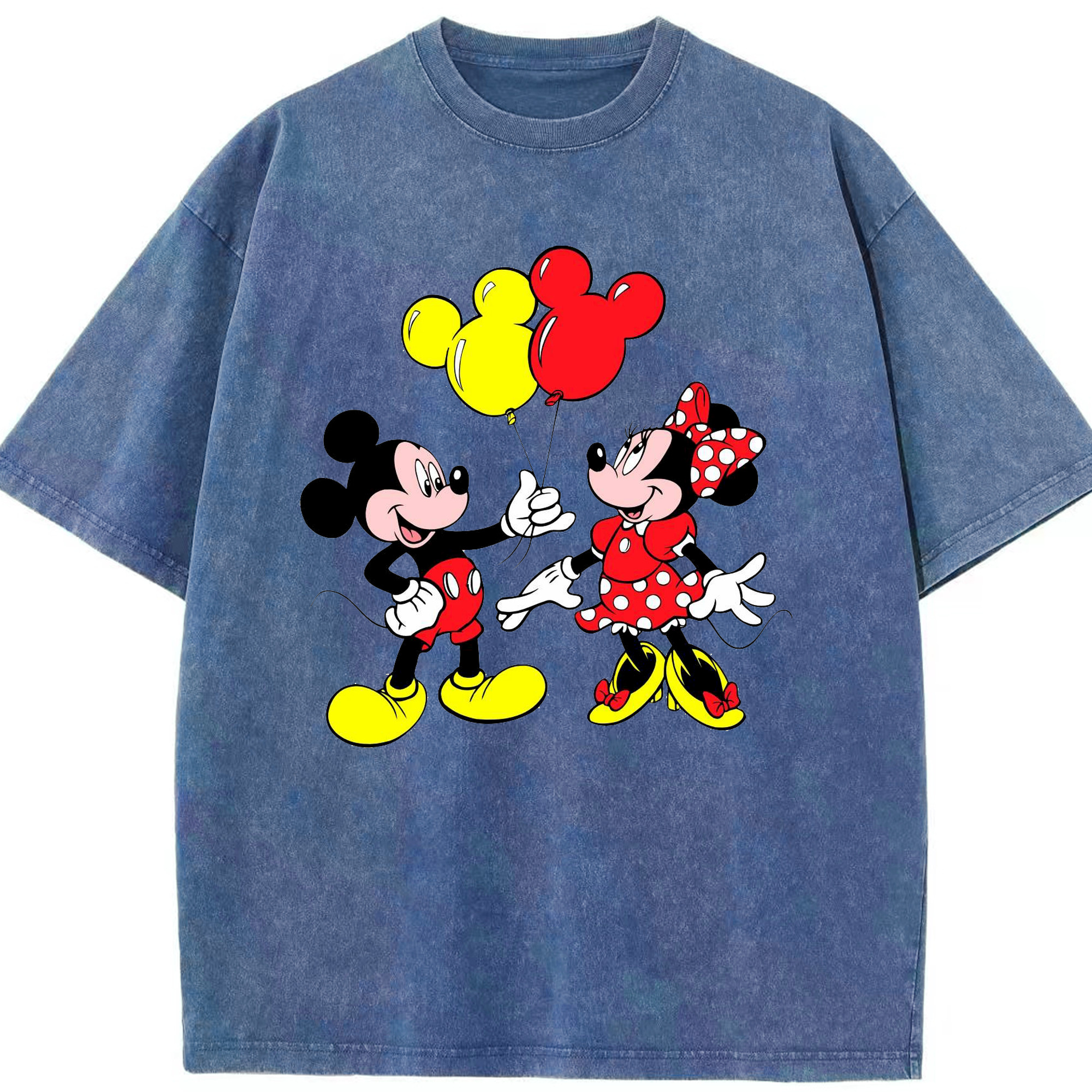（画像用） ミッキーマウス Mickey Mouse 綿100% ヴィンテージ風 半袖Tシャツ（フロントプリント）