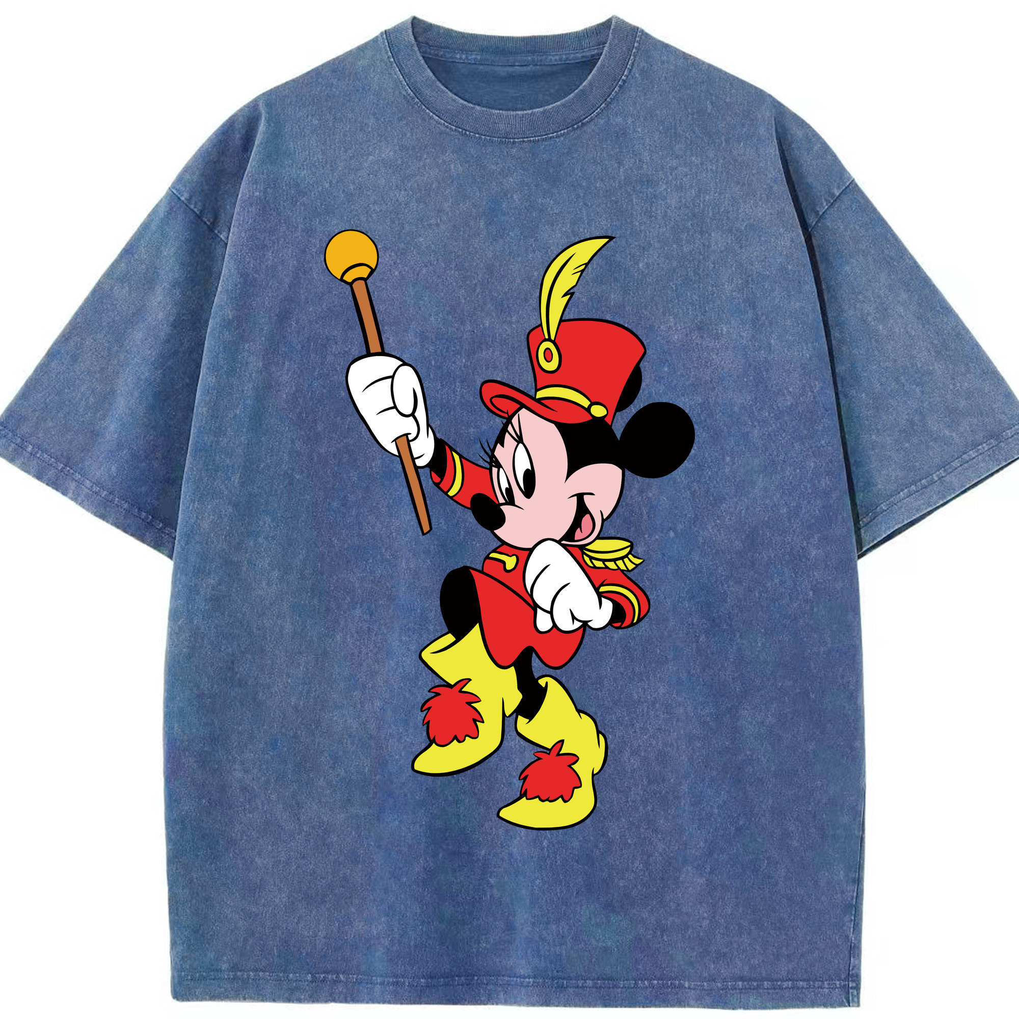 （画像用） ミッキーマウス Mickey Mouse 綿100% ヴィンテージ風 半袖Tシャツ（フロントプリント）