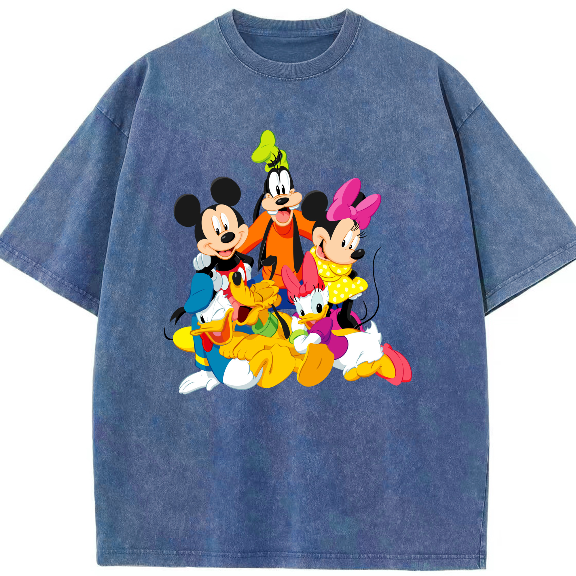 （画像用） ミッキーマウス Mickey Mouse 綿100% ヴィンテージ風 半袖Tシャツ（フロントプリント）