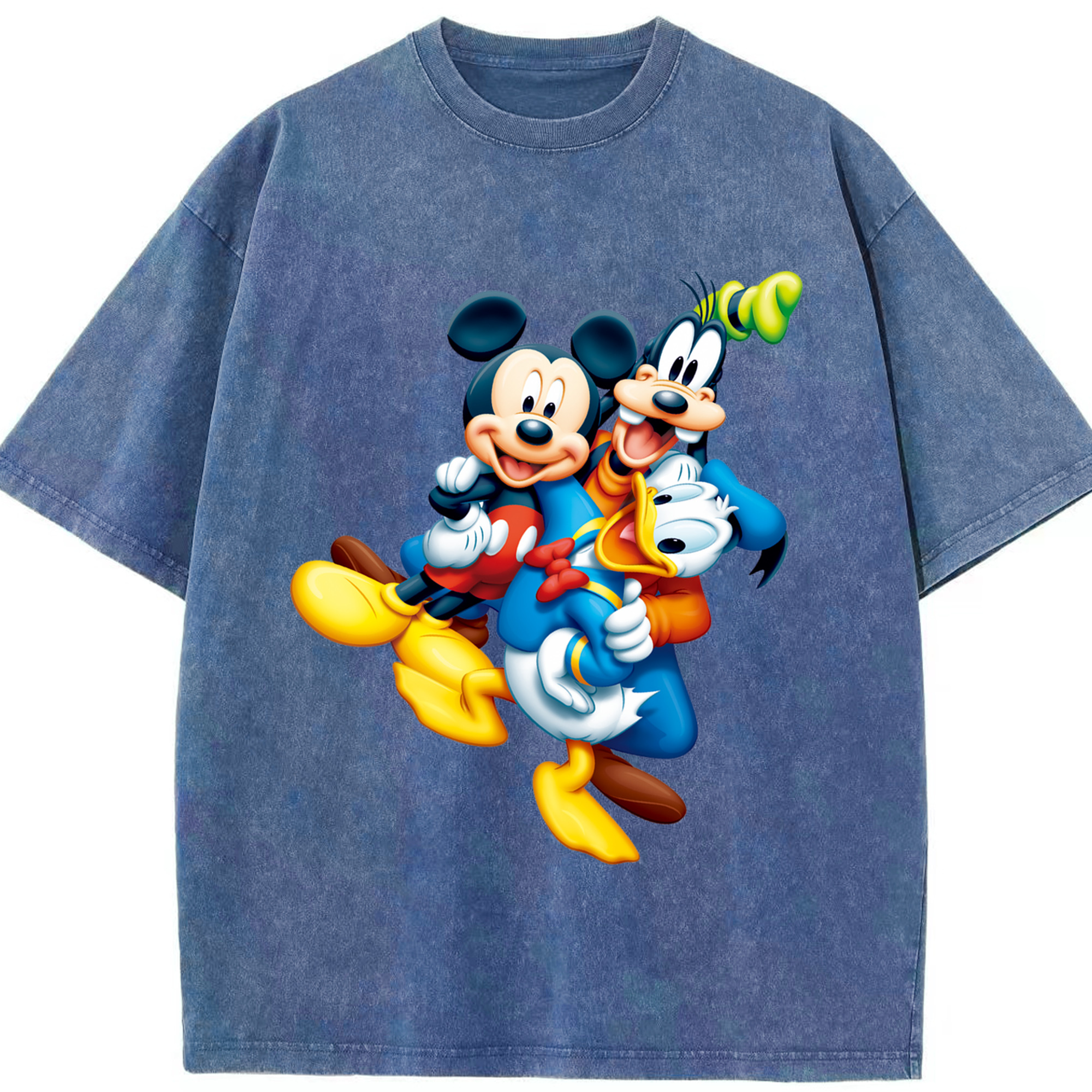 （画像用） ミッキーマウス Mickey Mouse 綿100% ヴィンテージ風 半袖Tシャツ（フロントプリント）
