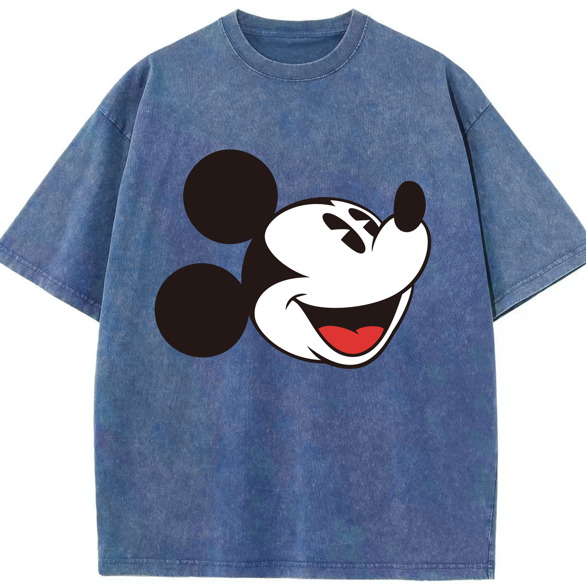 （画像用） ミッキーマウス Mickey Mouse 綿100% ヴィンテージ風 半袖Tシャツ（フロントプリント）