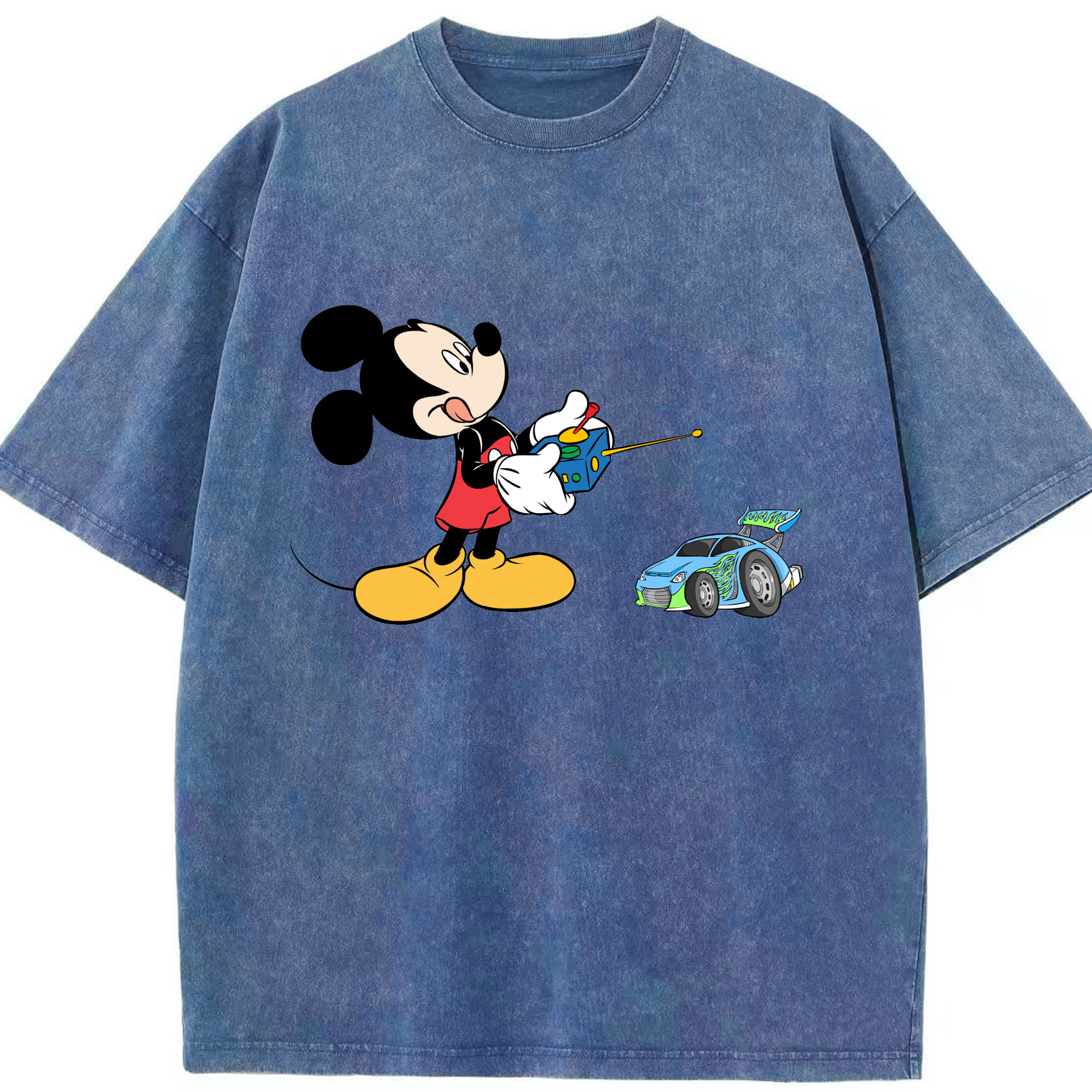 （画像用） ミッキーマウス Mickey Mouse 綿100% ヴィンテージ風 半袖Tシャツ（フロントプリント）