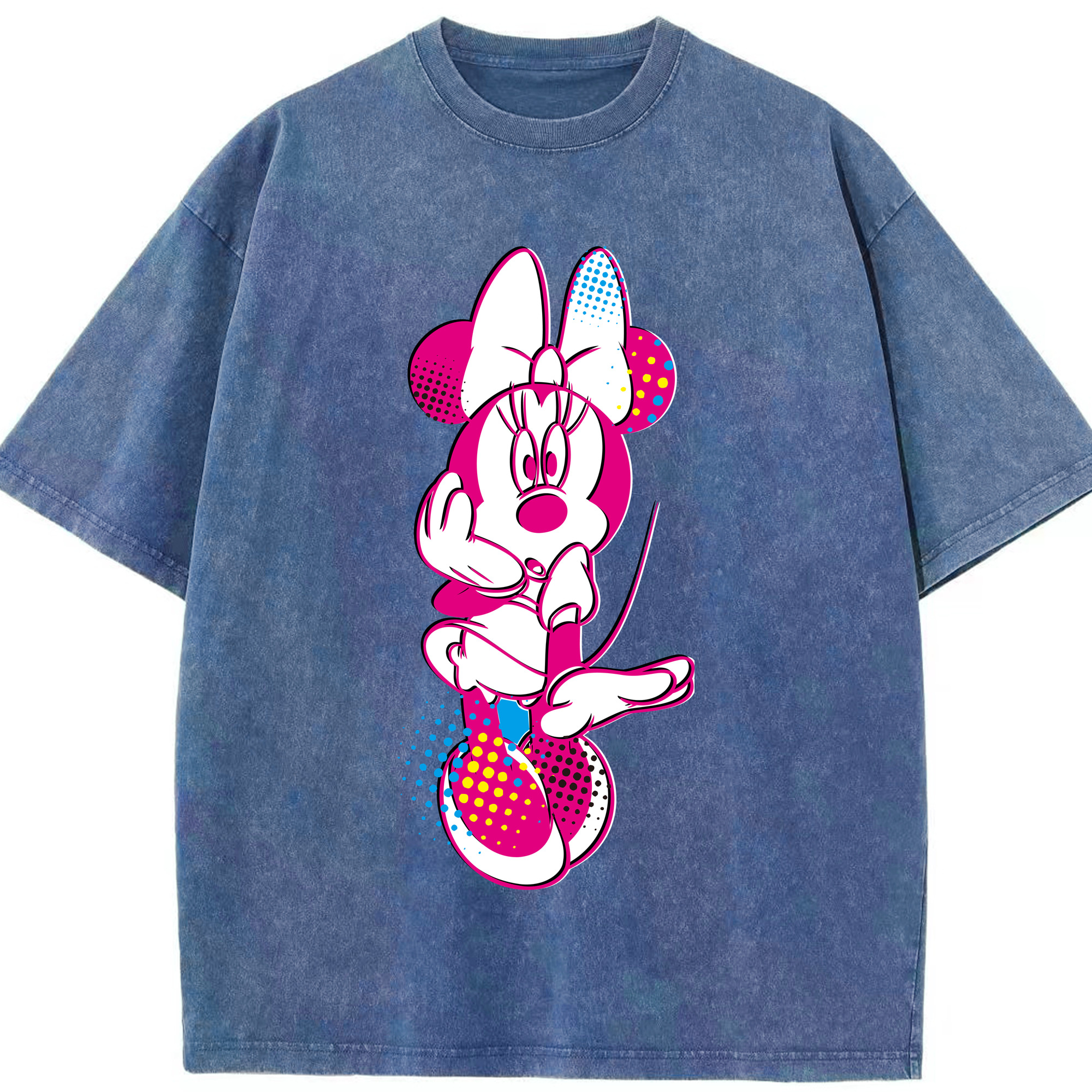 （画像用） ミッキーマウス Mickey Mouse 綿100% ヴィンテージ風 半袖Tシャツ（フロントプリント）
