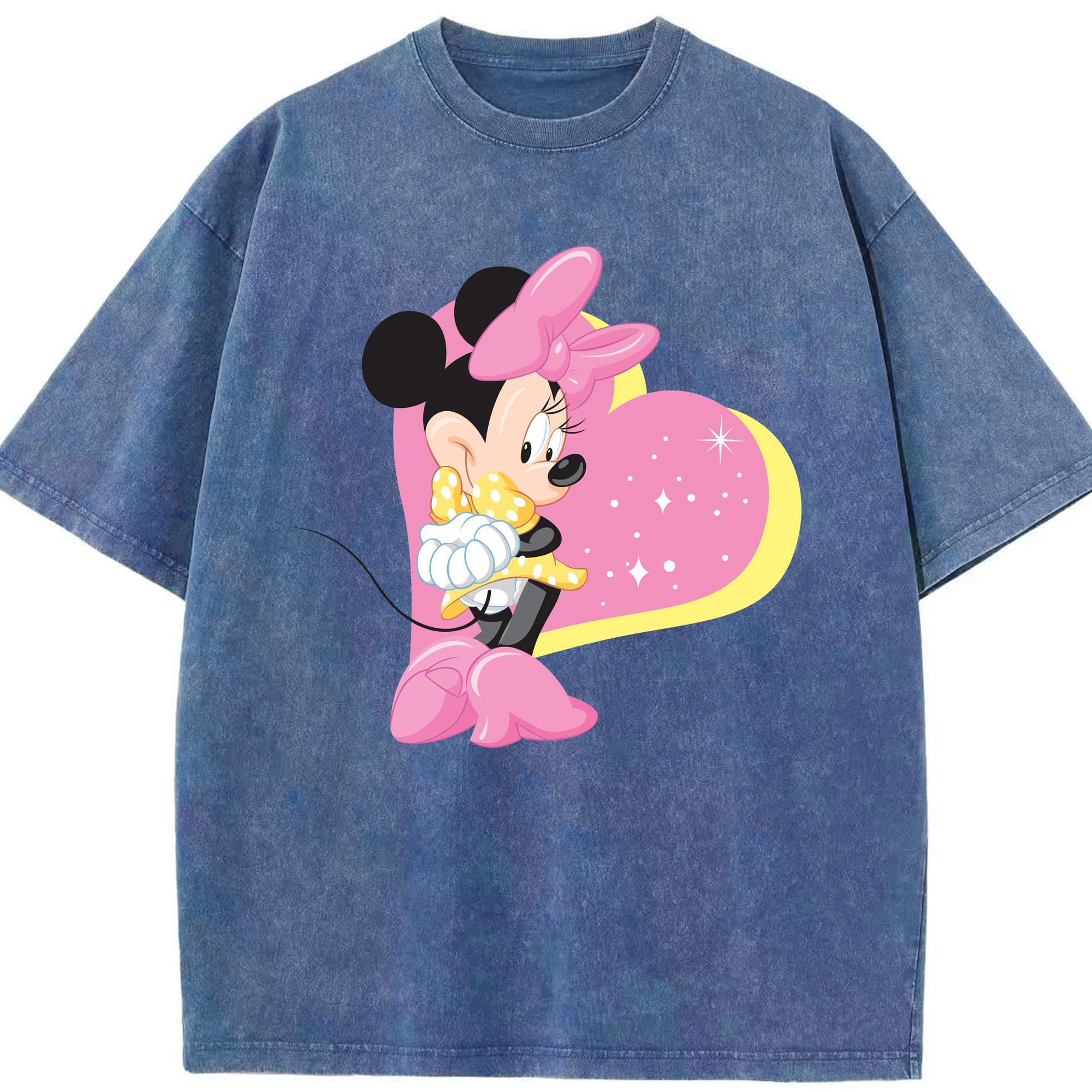 （画像用） ミッキーマウス Mickey Mouse 綿100% ヴィンテージ風 半袖Tシャツ（フロントプリント）