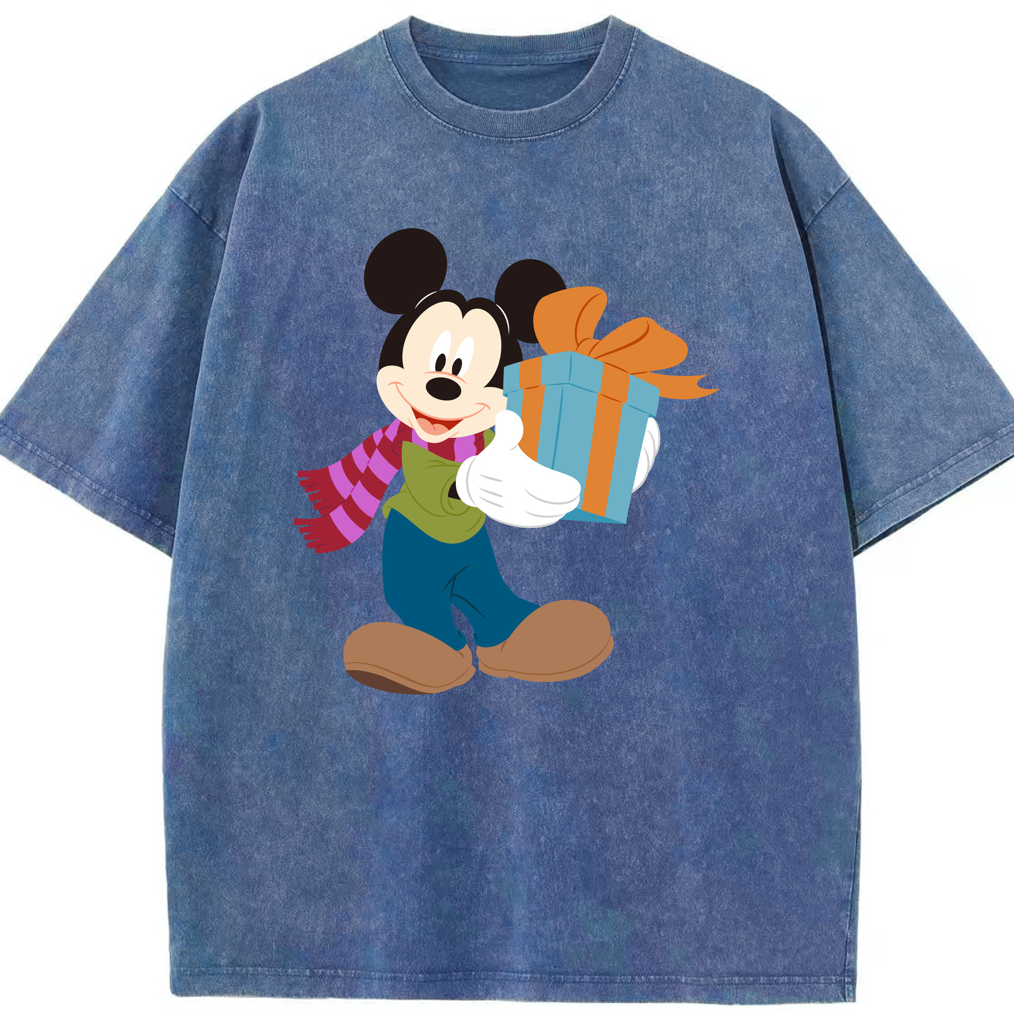 （画像用） ミッキーマウス Mickey Mouse 綿100% ヴィンテージ風 半袖Tシャツ（フロントプリント）
