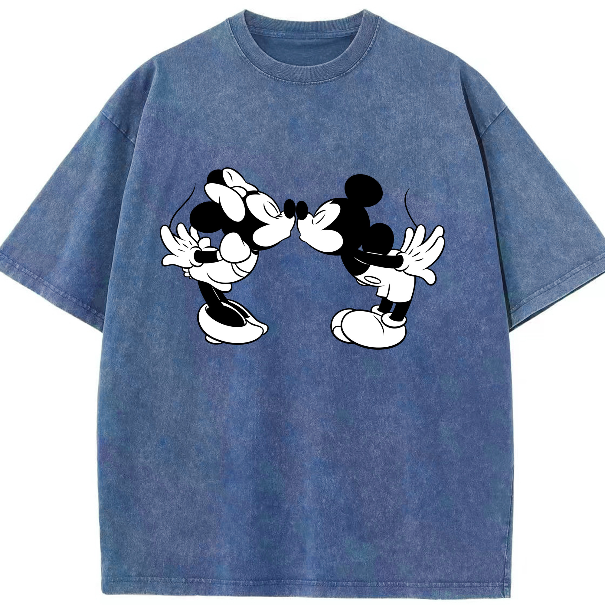 （画像用） ミッキーマウス Mickey Mouse 綿100% ヴィンテージ風 半袖Tシャツ（フロントプリント）