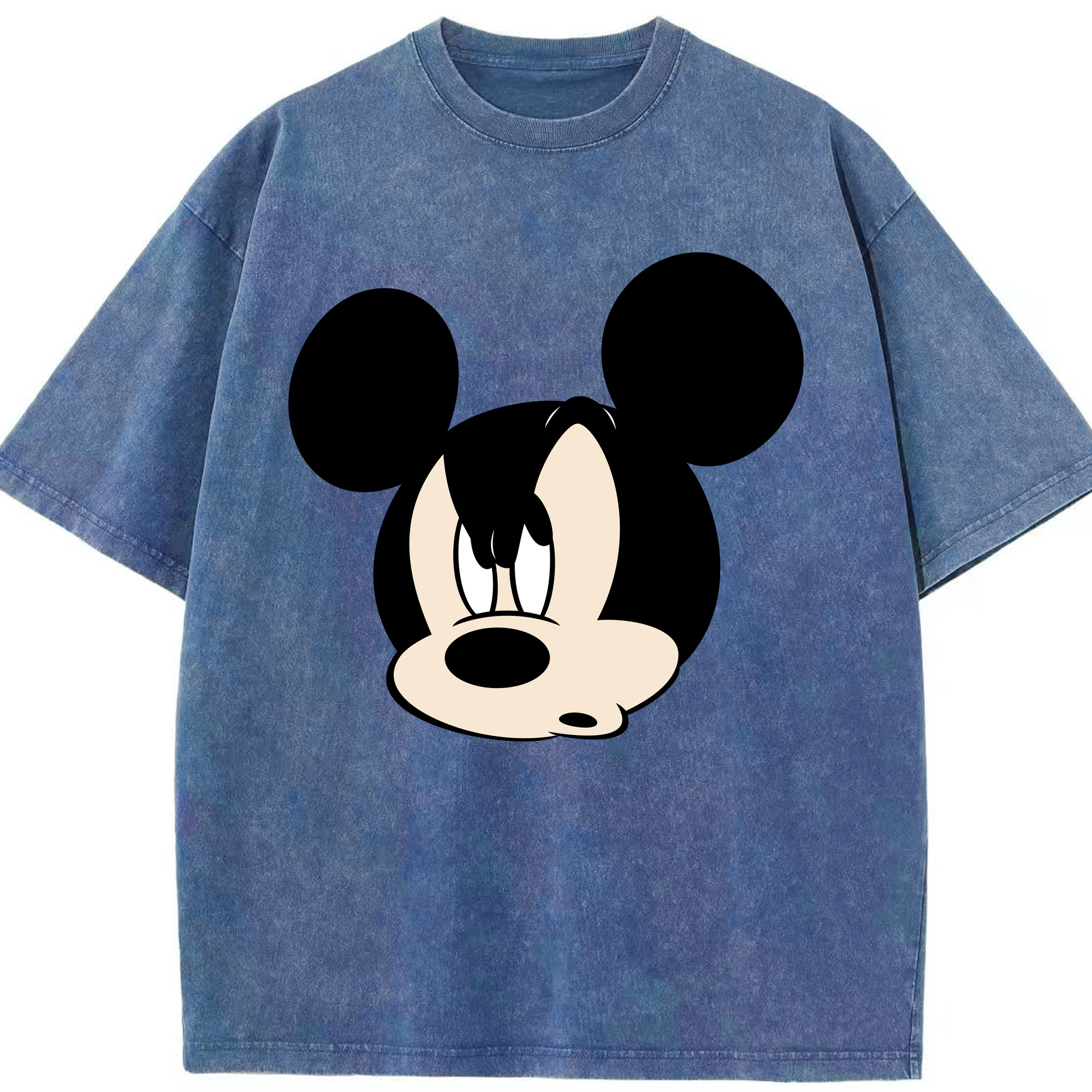 （画像用） ミッキーマウス Mickey Mouse 綿100% ヴィンテージ風 半袖Tシャツ（フロントプリント）
