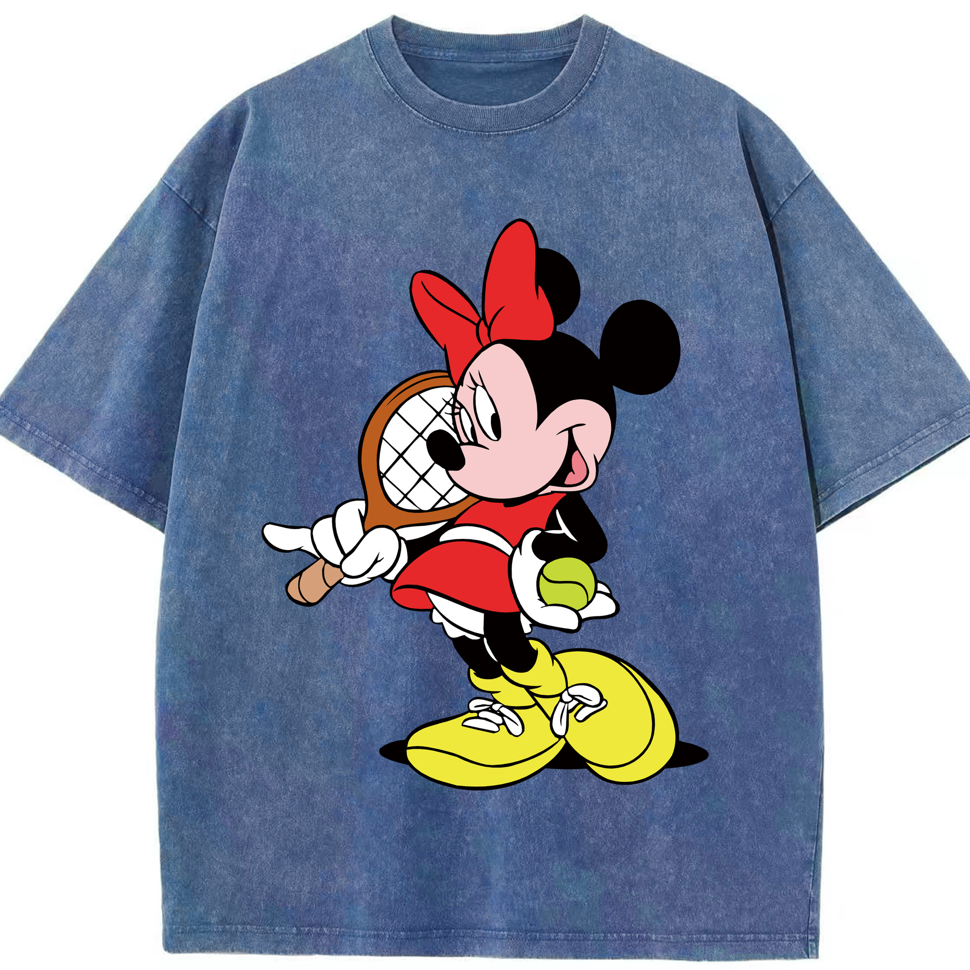 （画像用） ミッキーマウス Mickey Mouse 綿100% ヴィンテージ風 半袖Tシャツ（フロントプリント）
