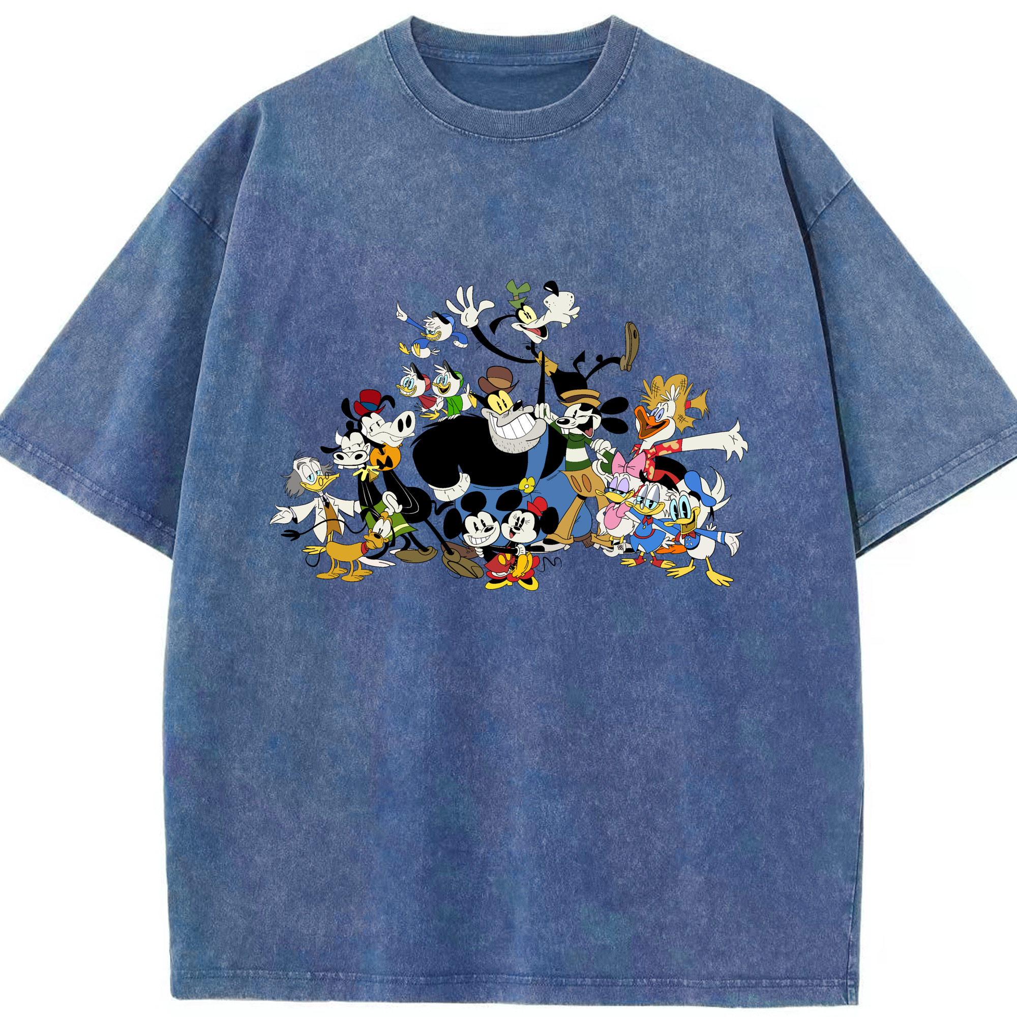 （画像用） ミッキーマウス Mickey Mouse 綿100% ヴィンテージ風 半袖Tシャツ（フロントプリント）
