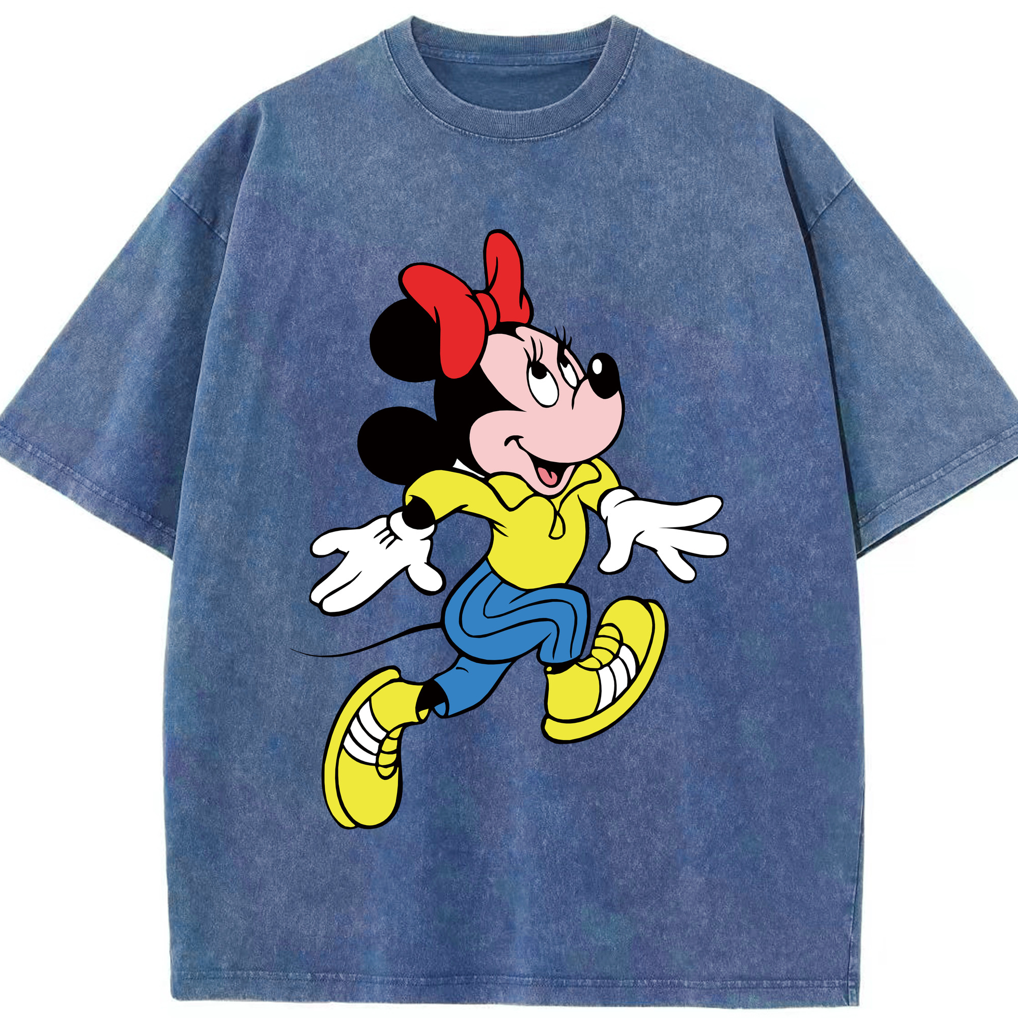 （画像用） ミッキーマウス Mickey Mouse 綿100% ヴィンテージ風 半袖Tシャツ（フロントプリント）