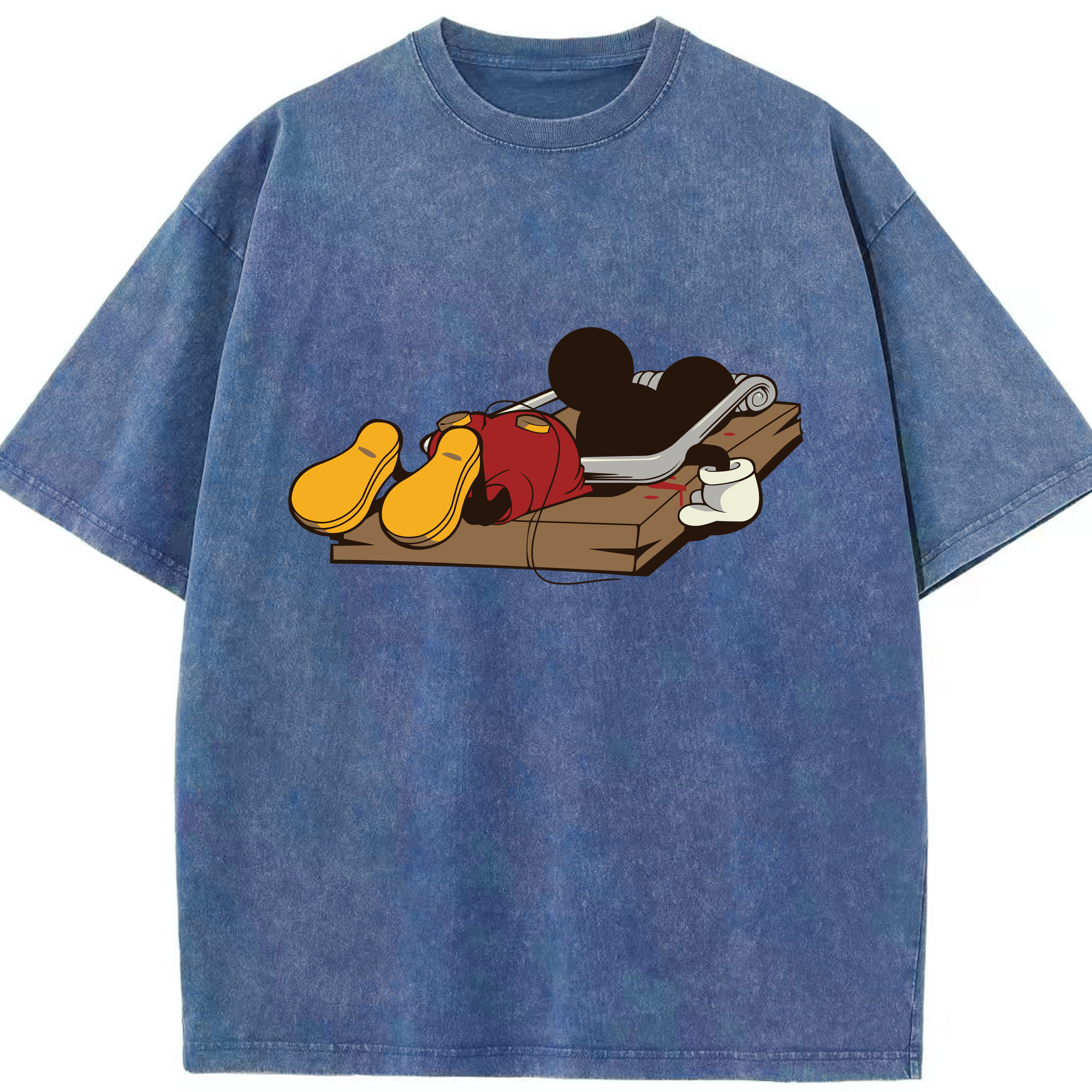 （画像用） ミッキーマウス Mickey Mouse 綿100% ヴィンテージ風 半袖Tシャツ（フロントプリント）