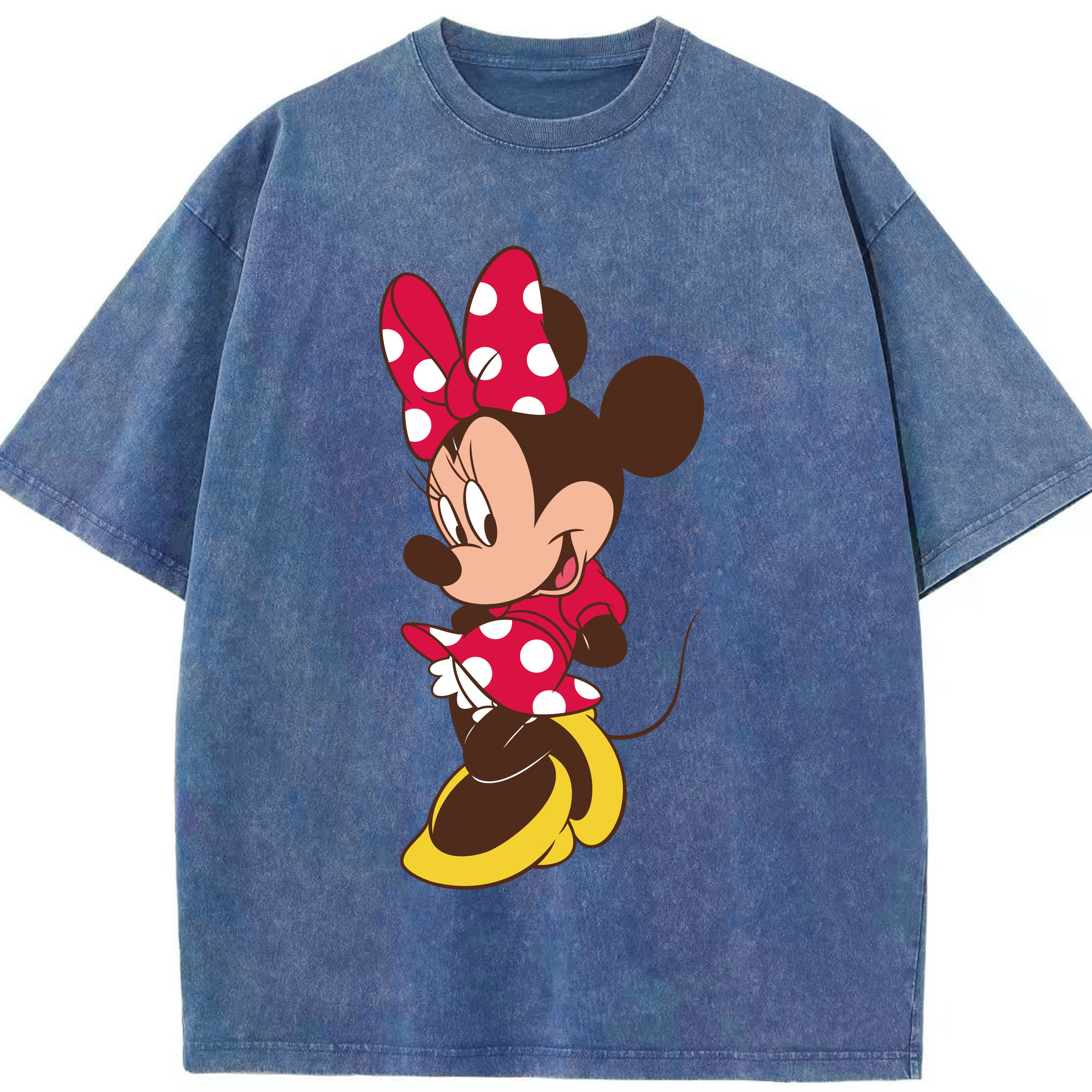 （画像用） ミッキーマウス Mickey Mouse 綿100% ヴィンテージ風 半袖Tシャツ（フロントプリント）