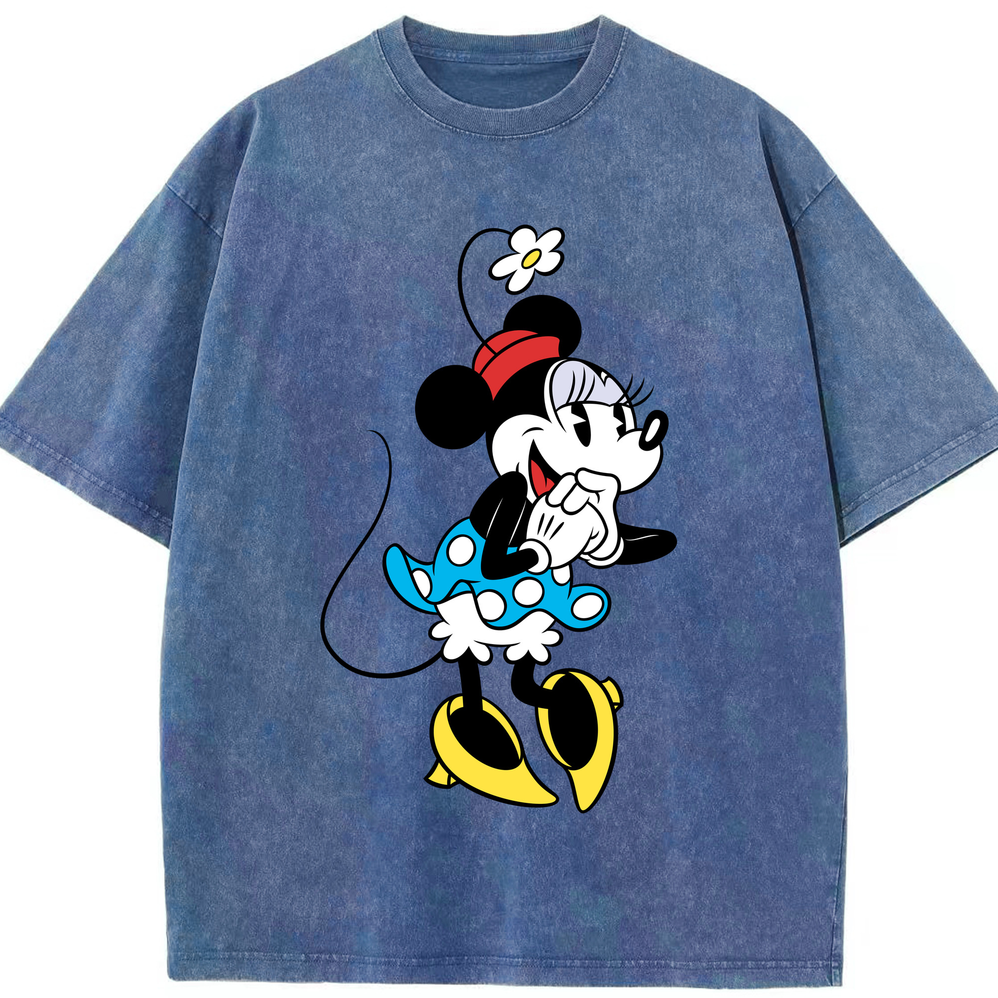 （画像用） ミッキーマウス Mickey Mouse 綿100% ヴィンテージ風 半袖Tシャツ（フロントプリント）