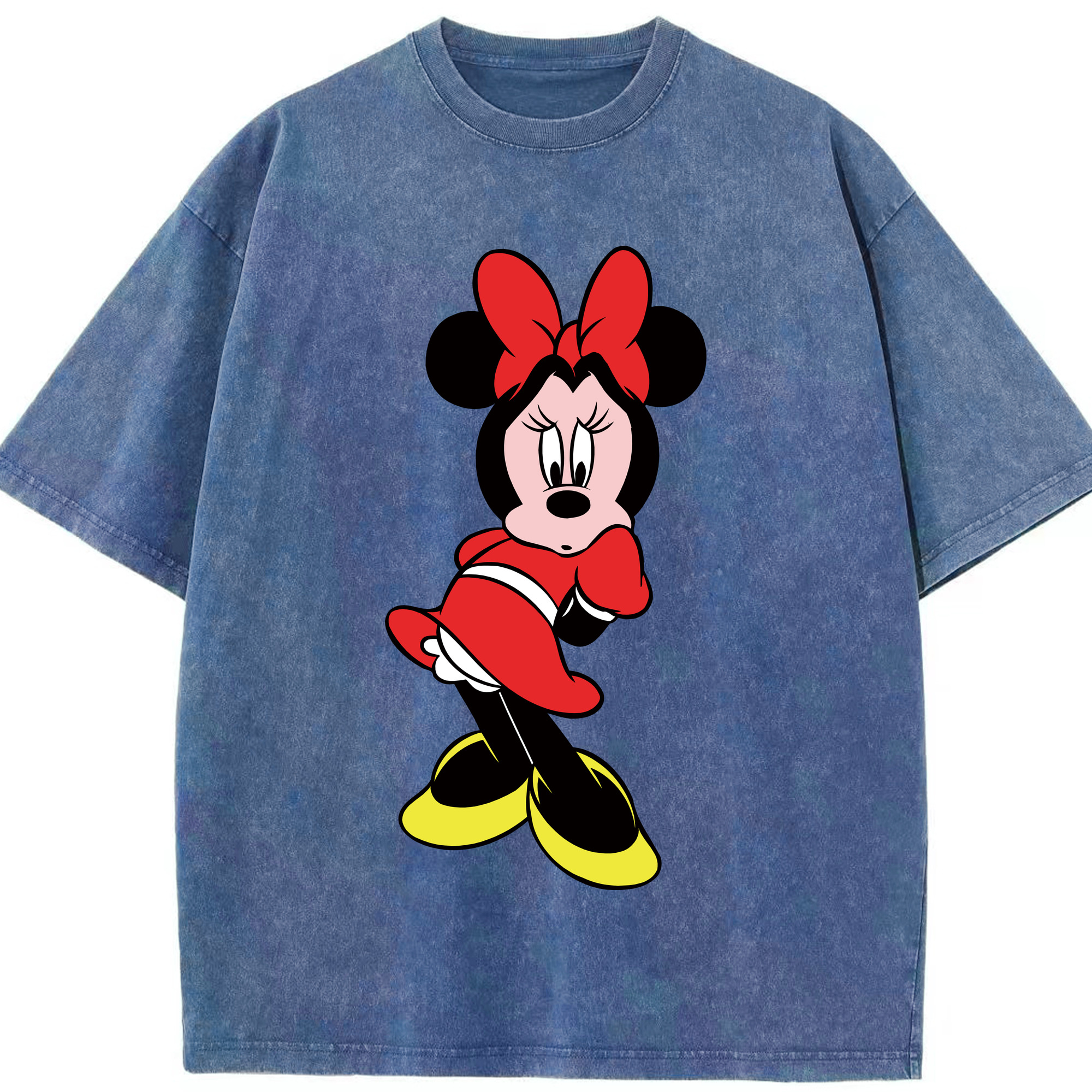 （画像用） ミッキーマウス Mickey Mouse 綿100% ヴィンテージ風 半袖Tシャツ（フロントプリント）
