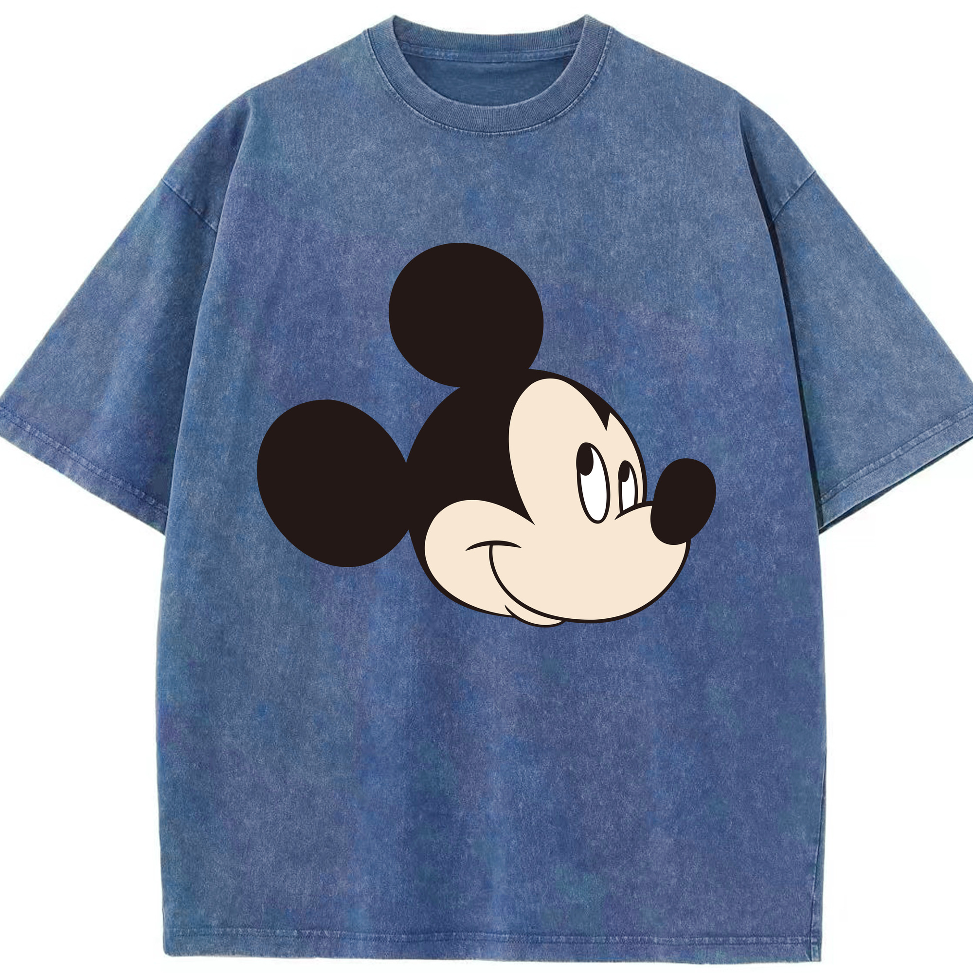 （画像用） ミッキーマウス Mickey Mouse 綿100% ヴィンテージ風 半袖Tシャツ（フロントプリント）