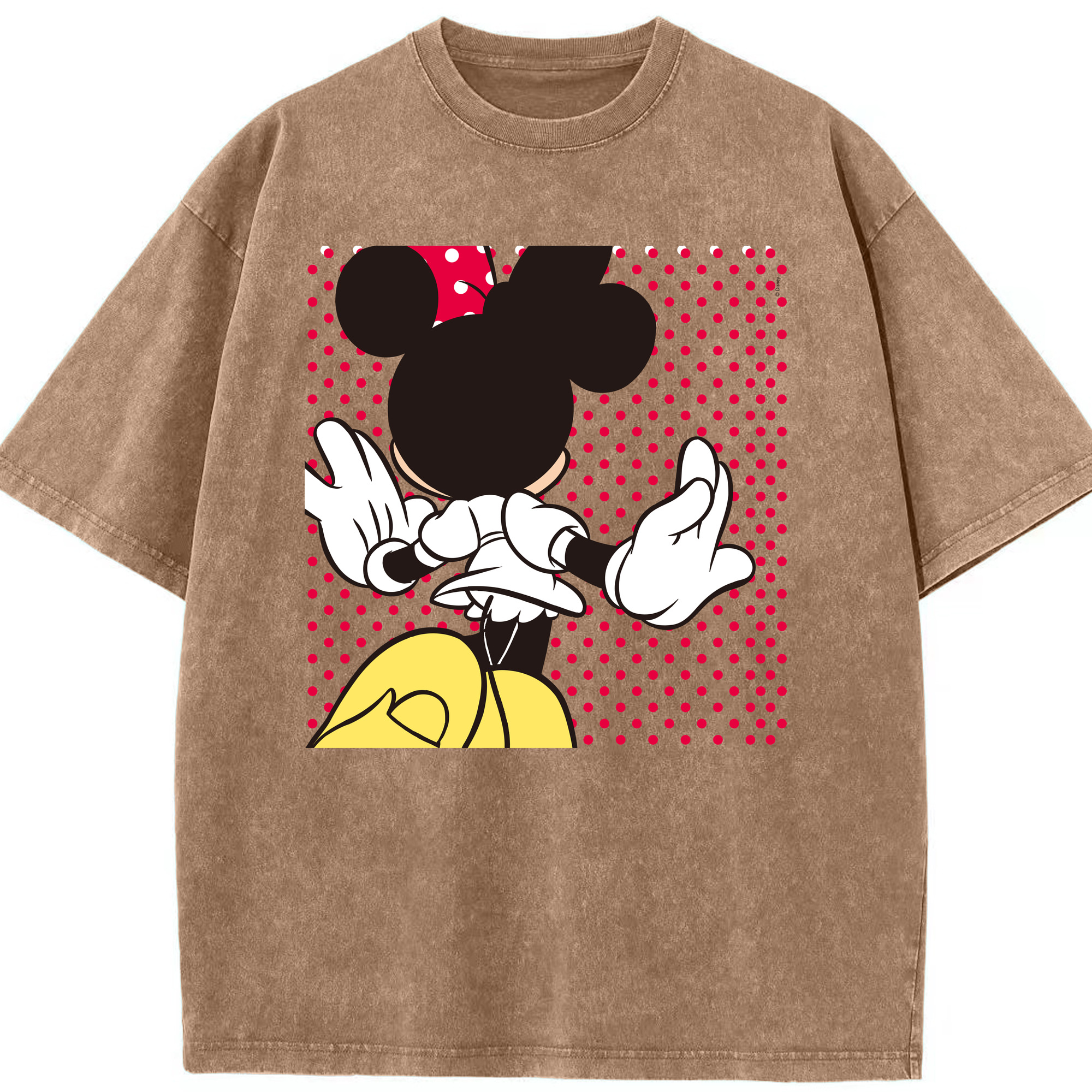 （画像用） ミッキーマウス Mickey Mouse 綿100% ヴィンテージ風 半袖Tシャツ（フロントプリント）