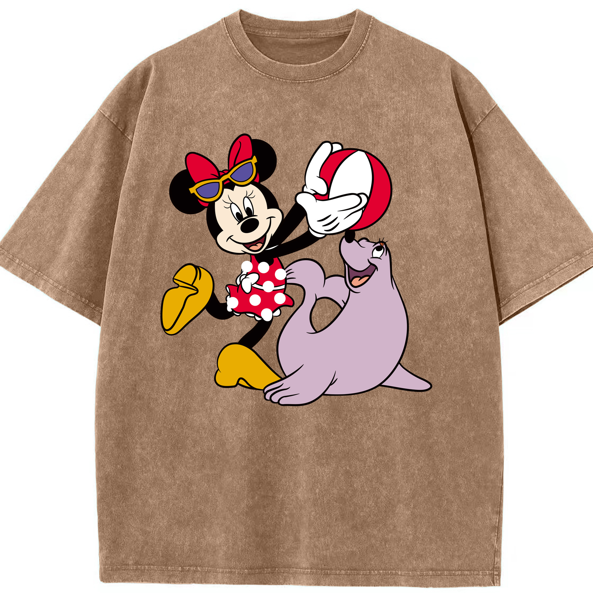 （画像用） ミッキーマウス Mickey Mouse 綿100% ヴィンテージ風 半袖Tシャツ（フロントプリント）