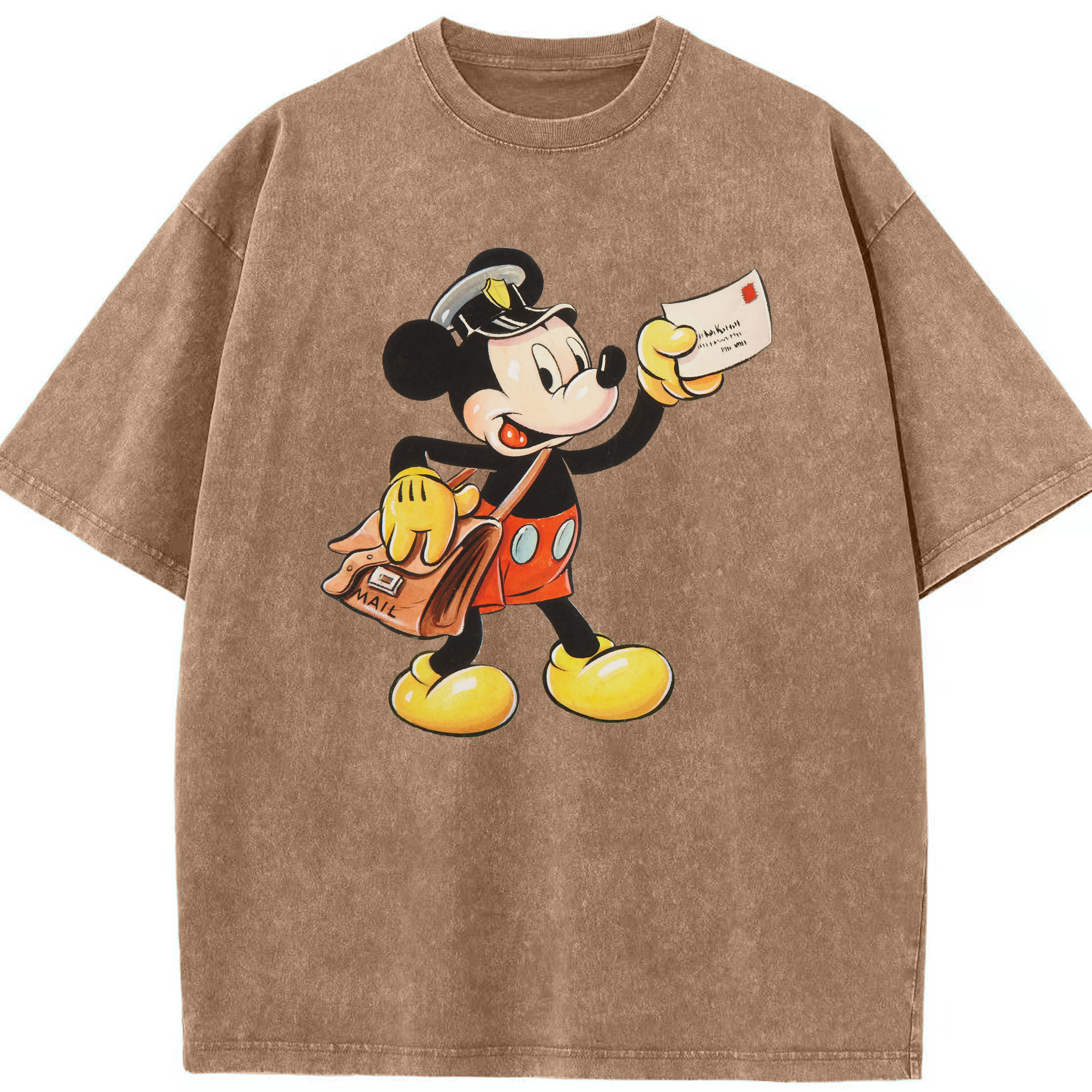 （画像用） ミッキーマウス Mickey Mouse 綿100% ヴィンテージ風 半袖Tシャツ（フロントプリント）