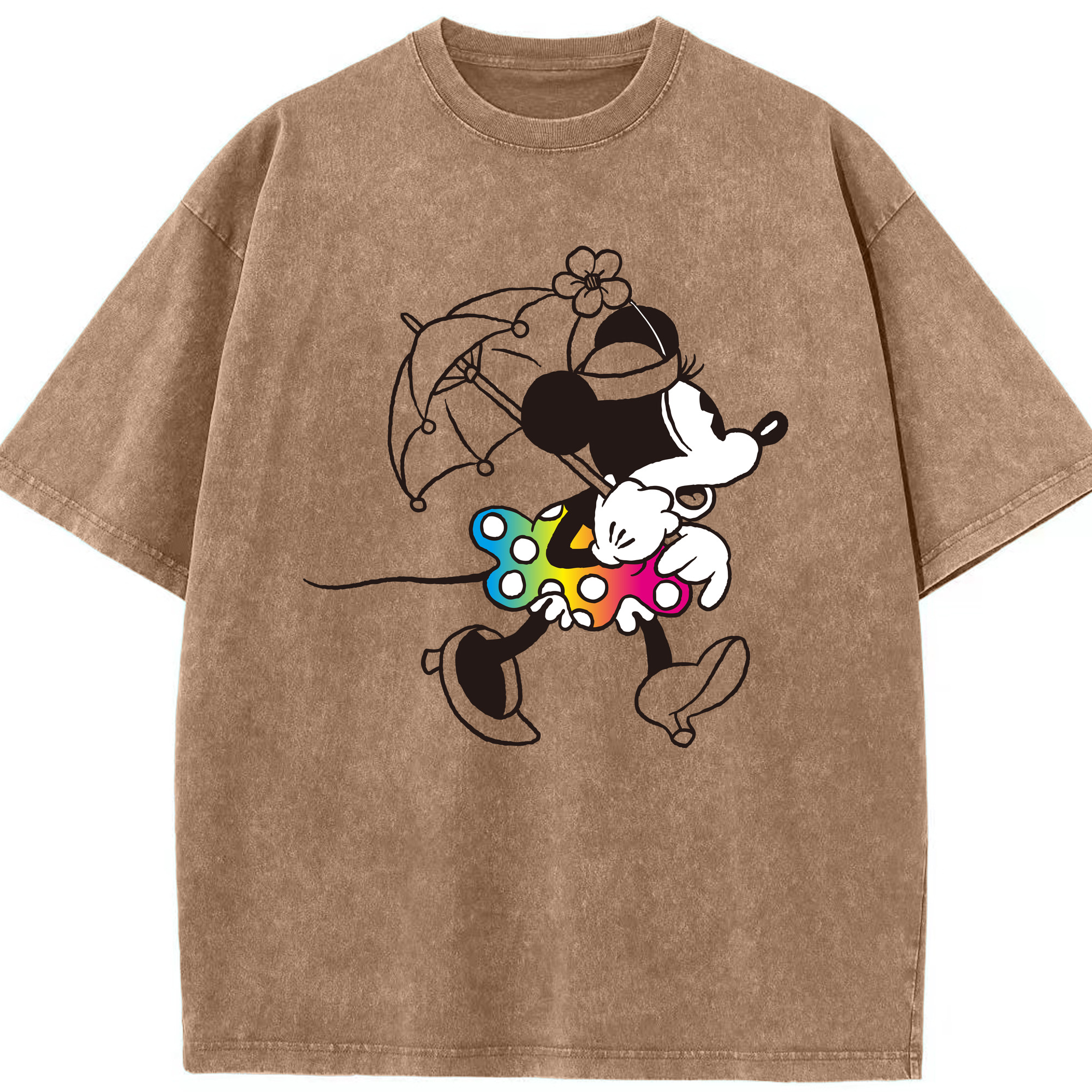 （画像用） ミッキーマウス Mickey Mouse 綿100% ヴィンテージ風 半袖Tシャツ（フロントプリント）