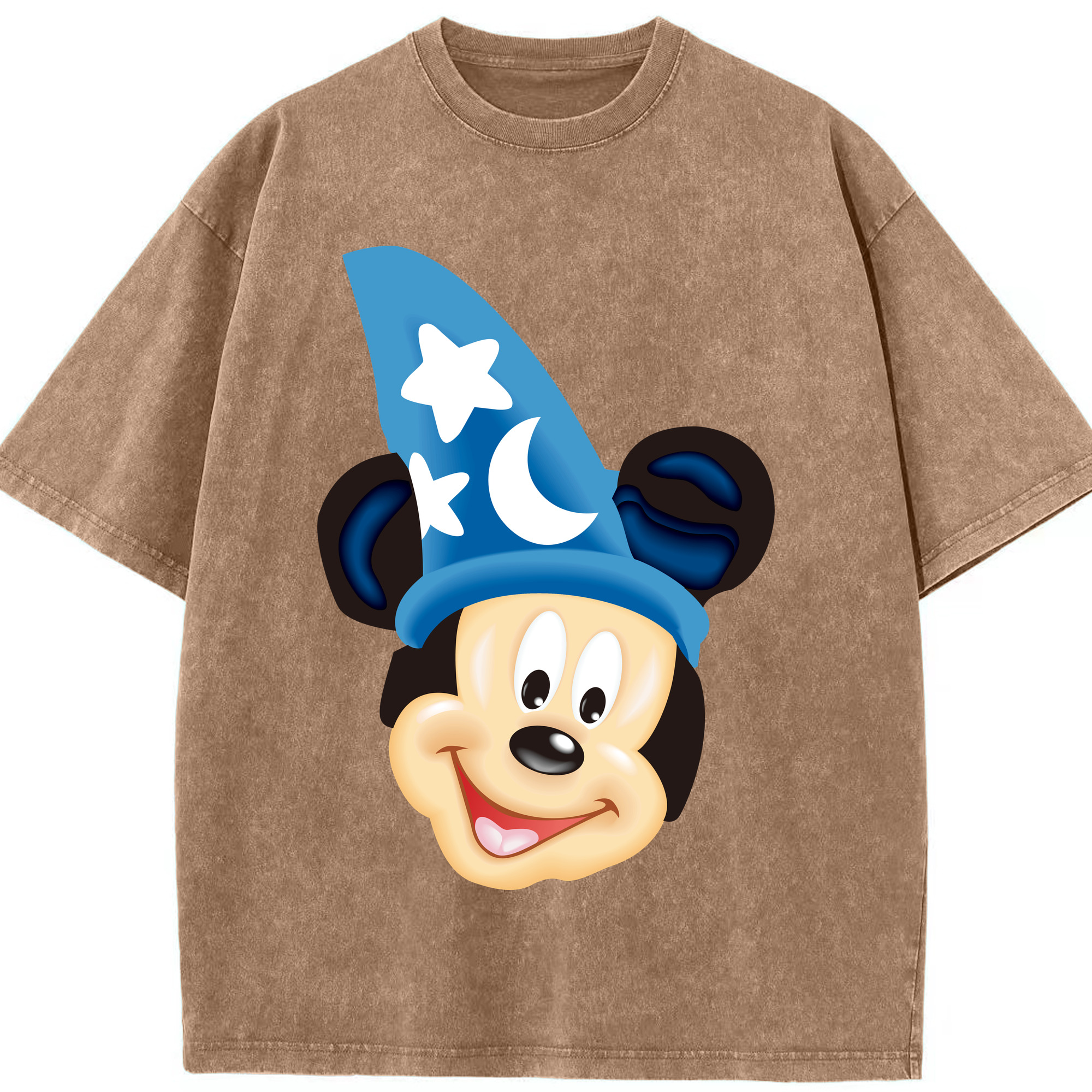 （画像用） ミッキーマウス Mickey Mouse 綿100% ヴィンテージ風 半袖Tシャツ（フロントプリント）
