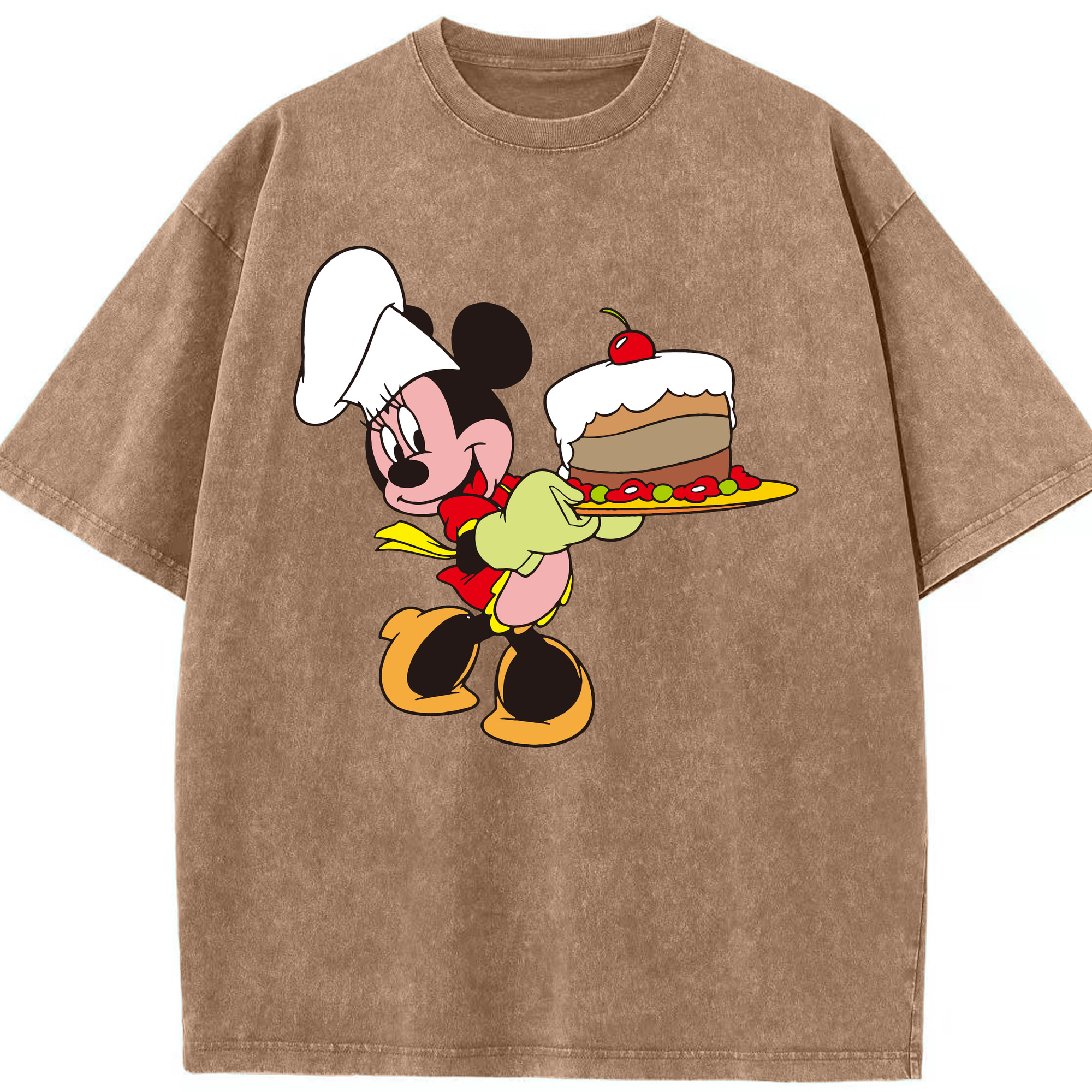 （画像用） ミッキーマウス Mickey Mouse 綿100% ヴィンテージ風 半袖Tシャツ（フロントプリント）