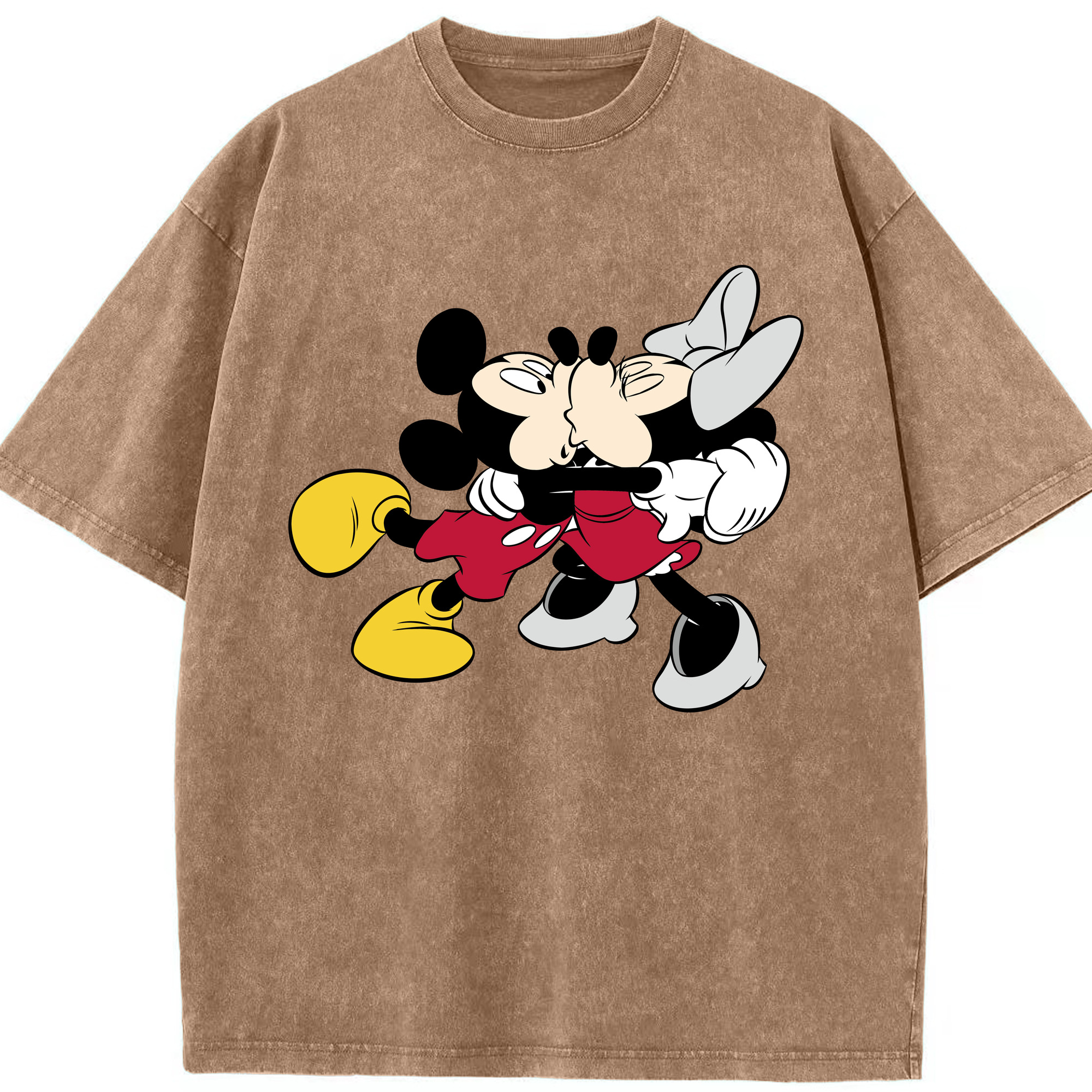（画像用） ミッキーマウス Mickey Mouse 綿100% ヴィンテージ風 半袖Tシャツ（フロントプリント）