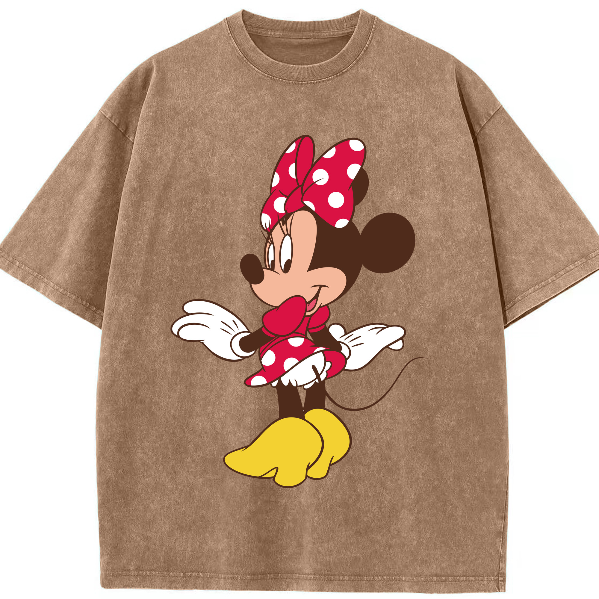 （画像用） ミッキーマウス Mickey Mouse 綿100% ヴィンテージ風 半袖Tシャツ（フロントプリント）