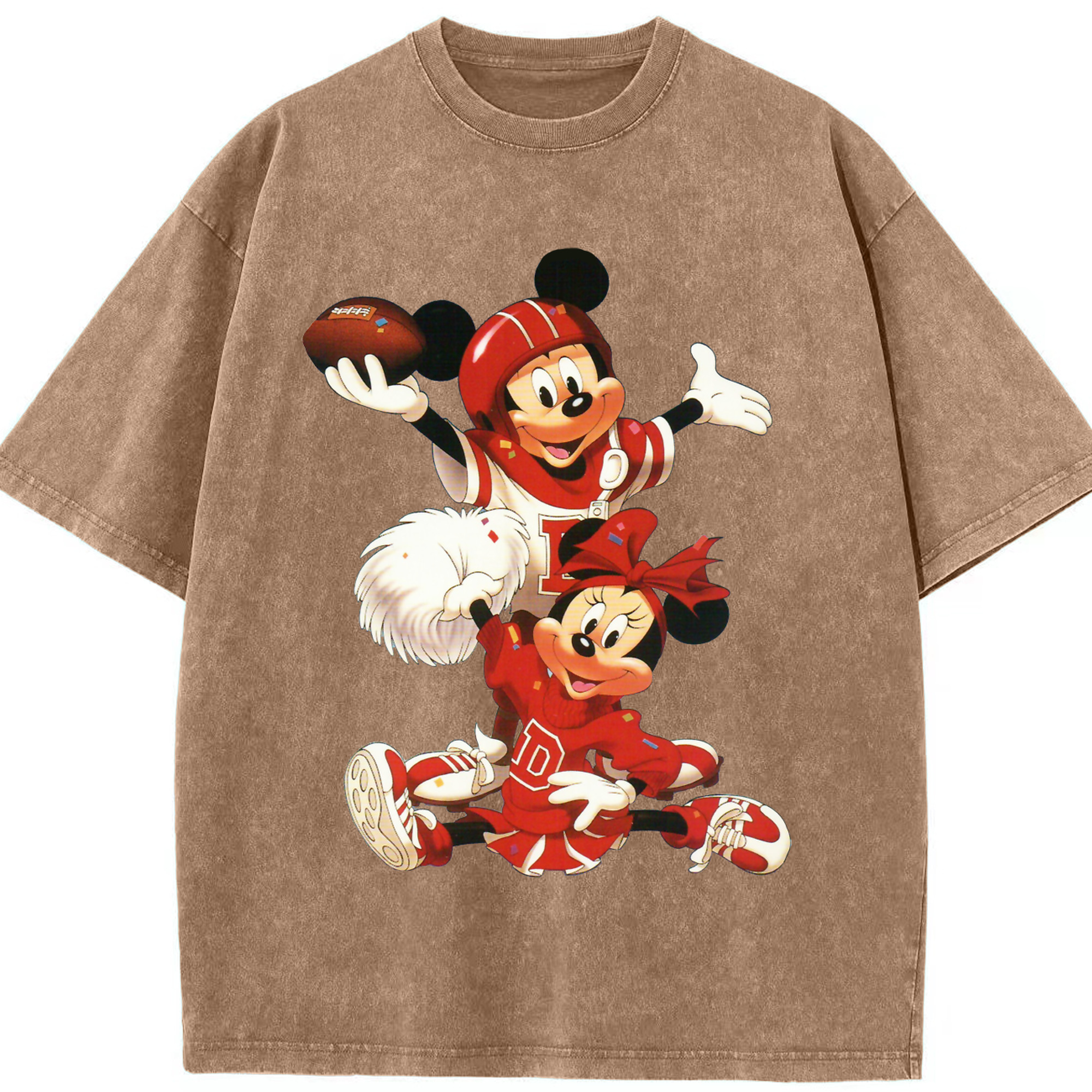 （画像用） ミッキーマウス Mickey Mouse 綿100% ヴィンテージ風 半袖Tシャツ（フロントプリント）