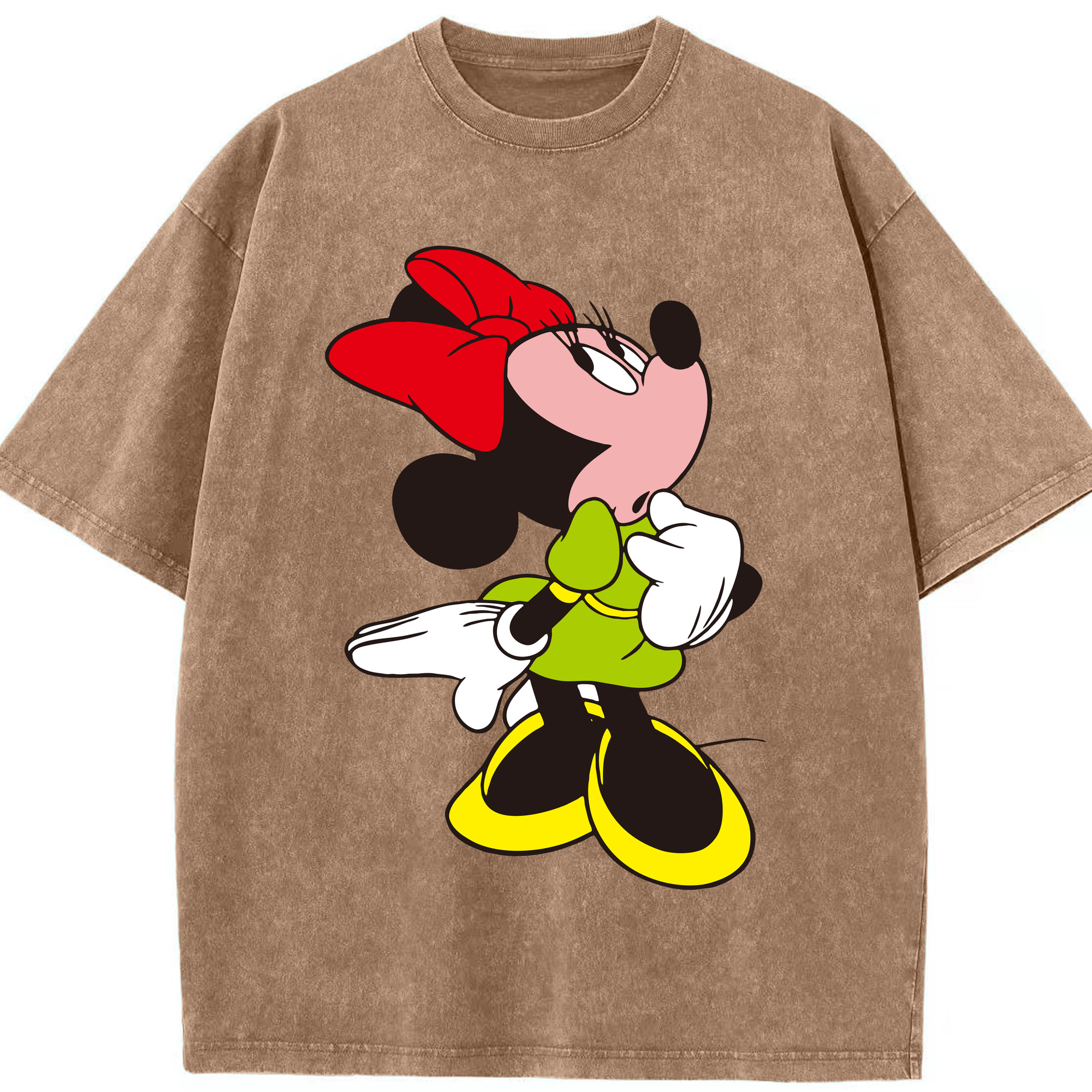（画像用） ミッキーマウス Mickey Mouse 綿100% ヴィンテージ風 半袖Tシャツ（フロントプリント）