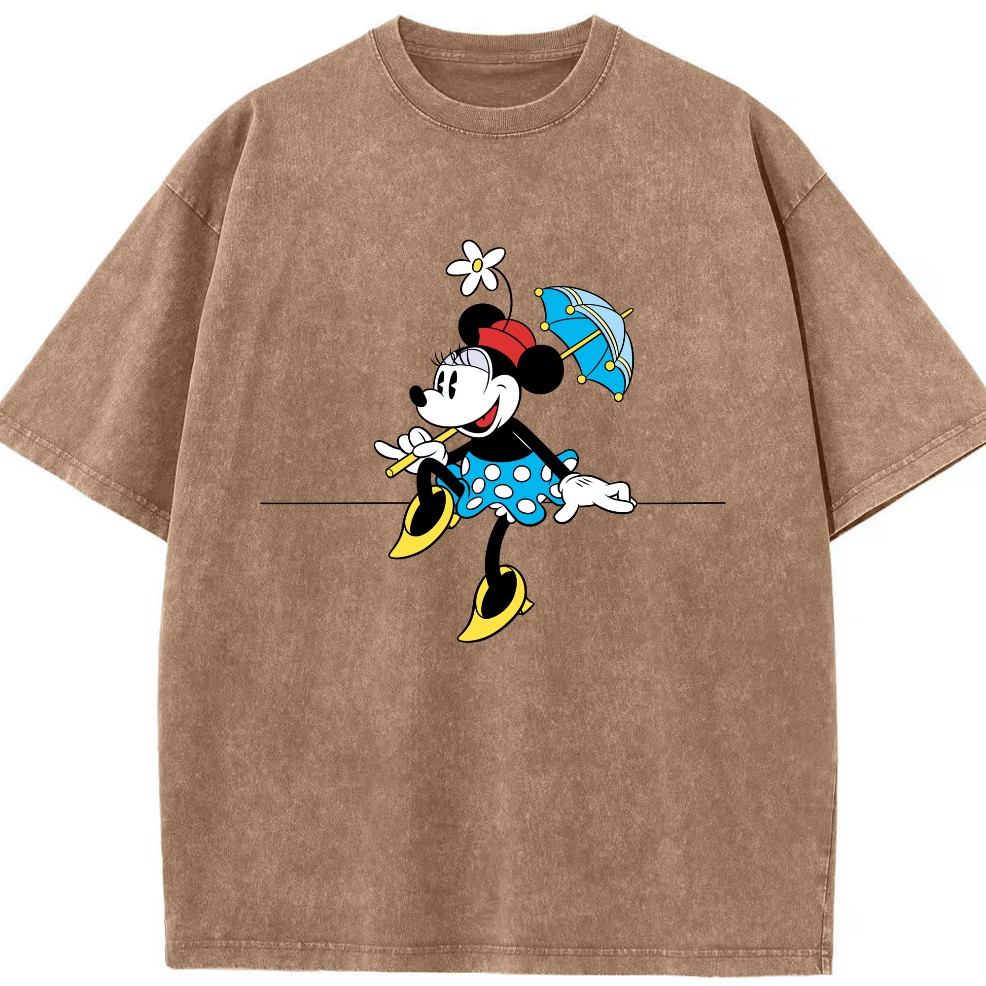 （画像用） ミッキーマウス Mickey Mouse 綿100% ヴィンテージ風 半袖Tシャツ（フロントプリント）