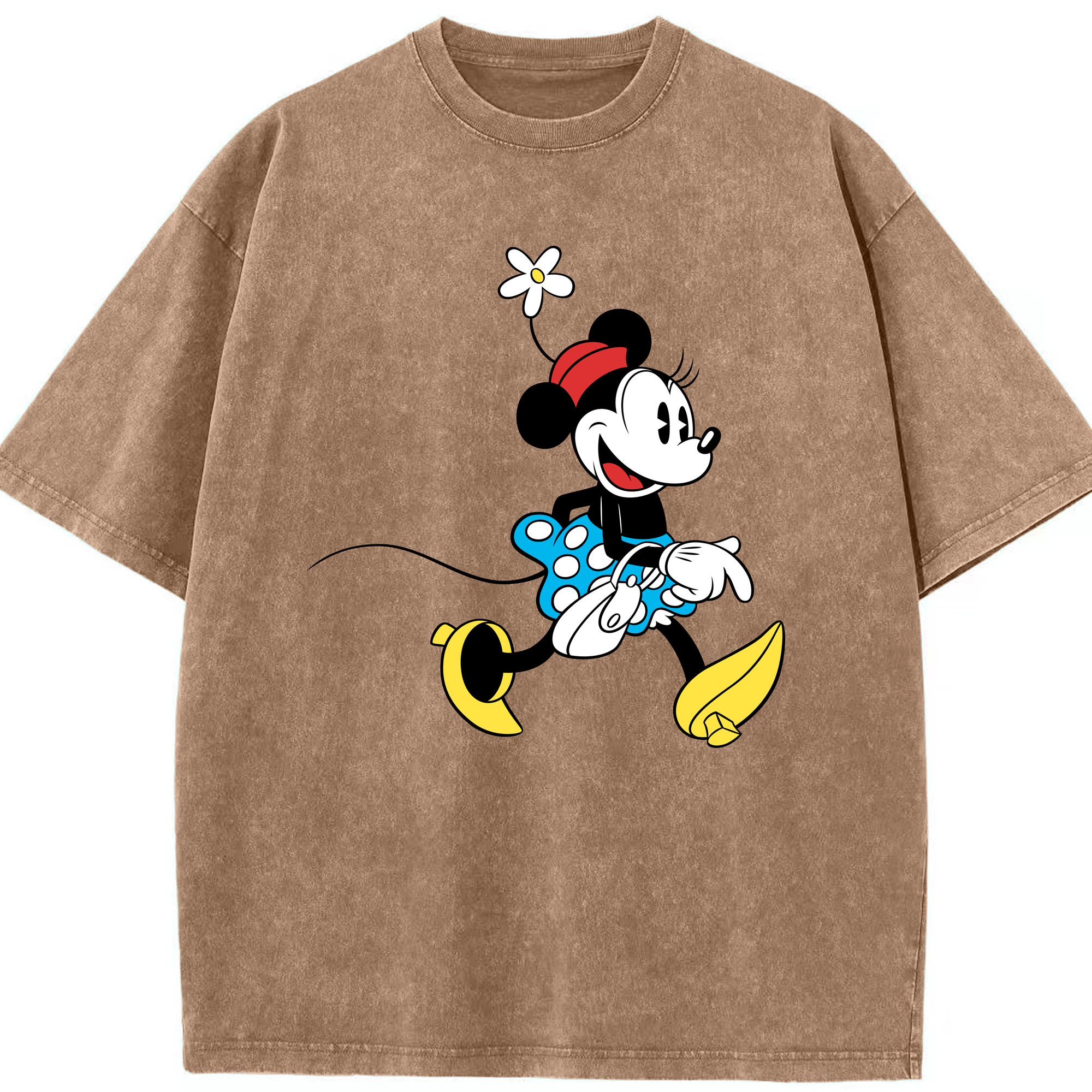 （画像用） ミッキーマウス Mickey Mouse 綿100% ヴィンテージ風 半袖Tシャツ（フロントプリント）