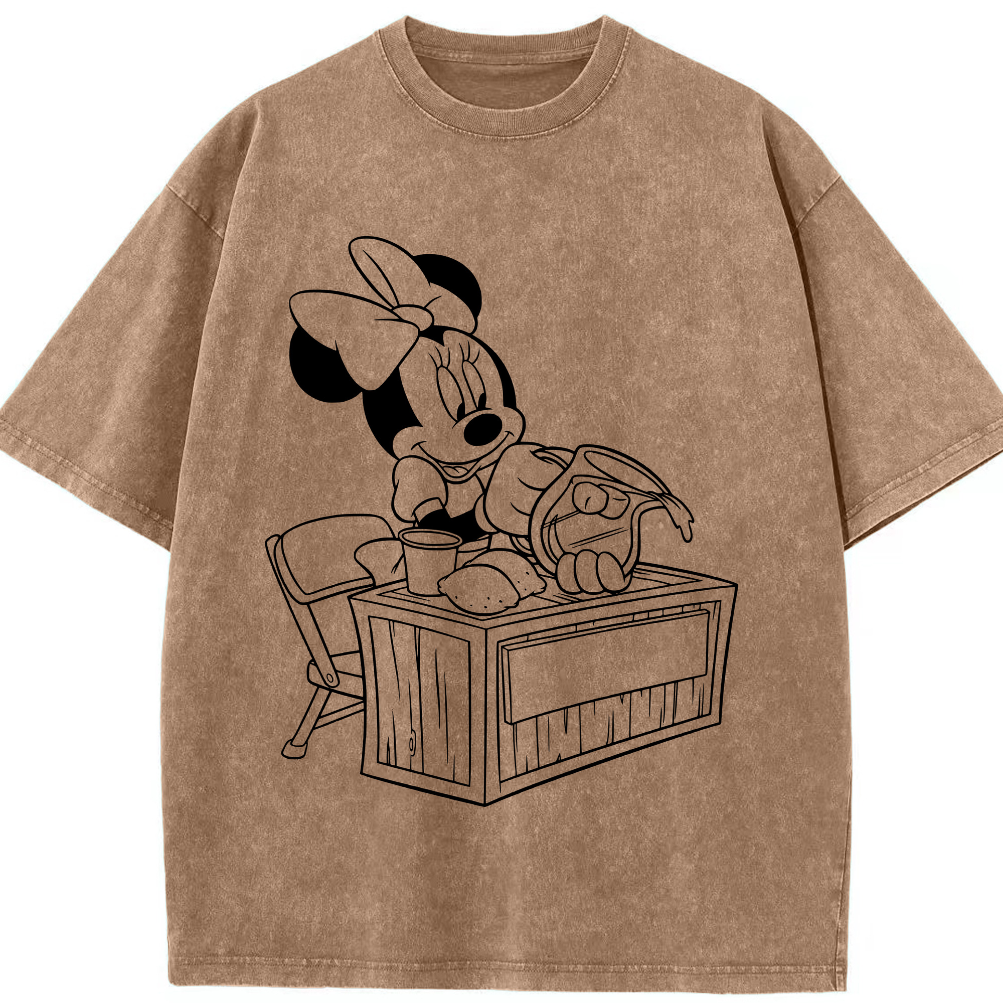 （画像用） ミッキーマウス Mickey Mouse 綿100% ヴィンテージ風 半袖Tシャツ（フロントプリント）