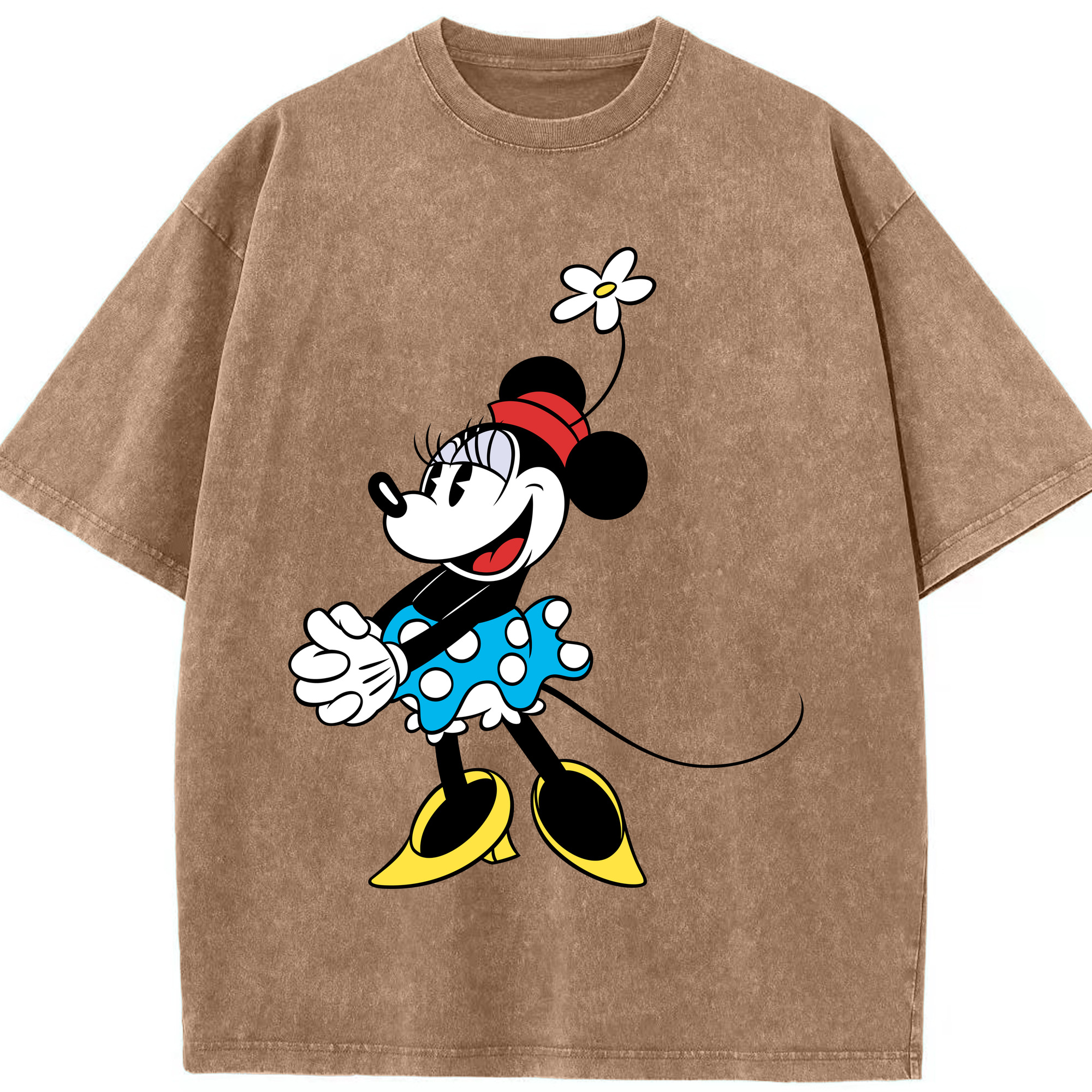 （画像用） ミッキーマウス Mickey Mouse 綿100% ヴィンテージ風 半袖Tシャツ（フロントプリント）