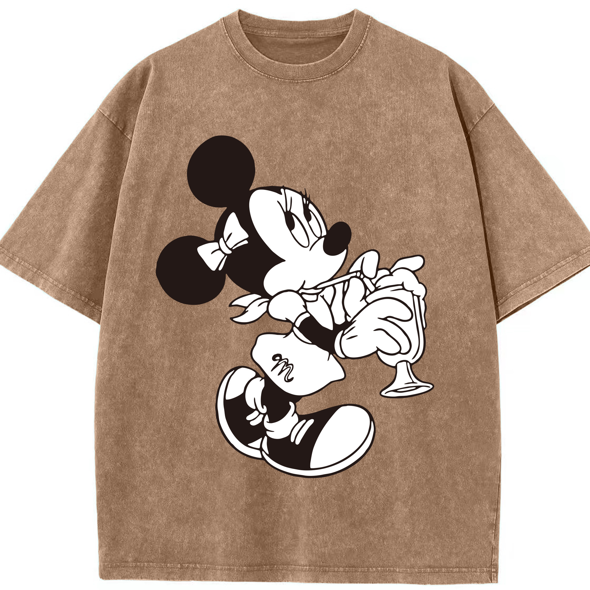（画像用） ミッキーマウス Mickey Mouse 綿100% ヴィンテージ風 半袖Tシャツ（フロントプリント）