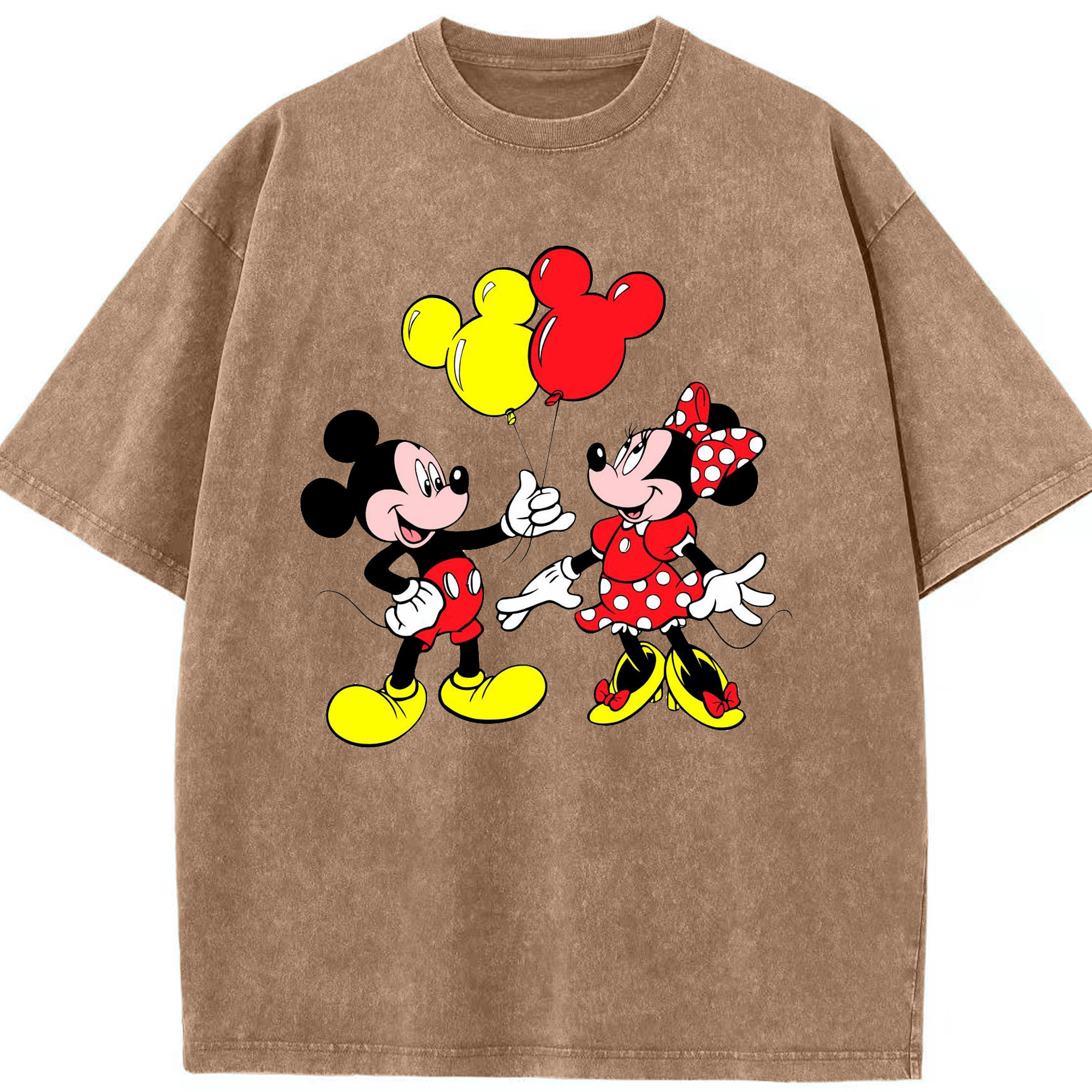 （画像用） ミッキーマウス Mickey Mouse 綿100% ヴィンテージ風 半袖Tシャツ（フロントプリント）