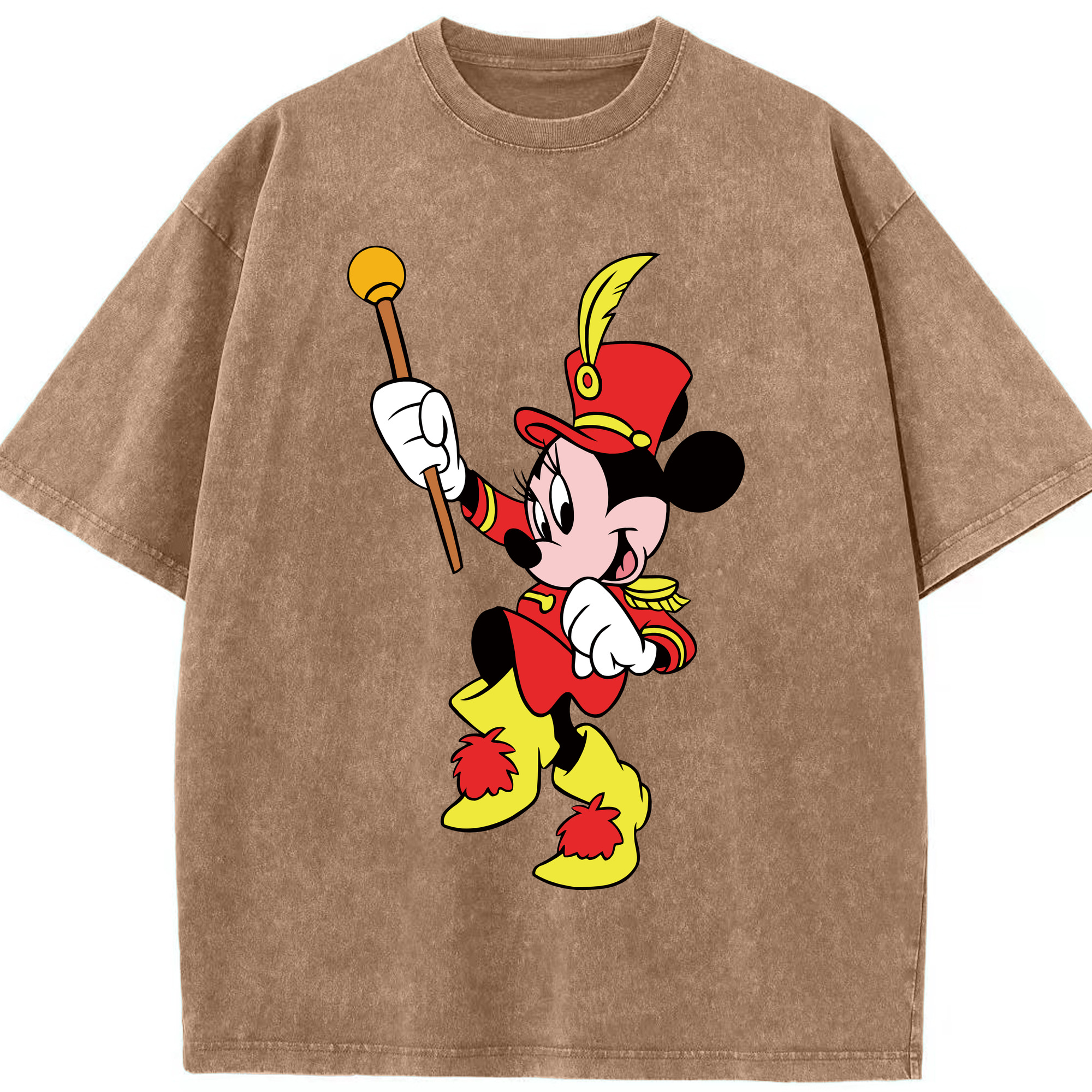 （画像用） ミッキーマウス Mickey Mouse 綿100% ヴィンテージ風 半袖Tシャツ（フロントプリント）