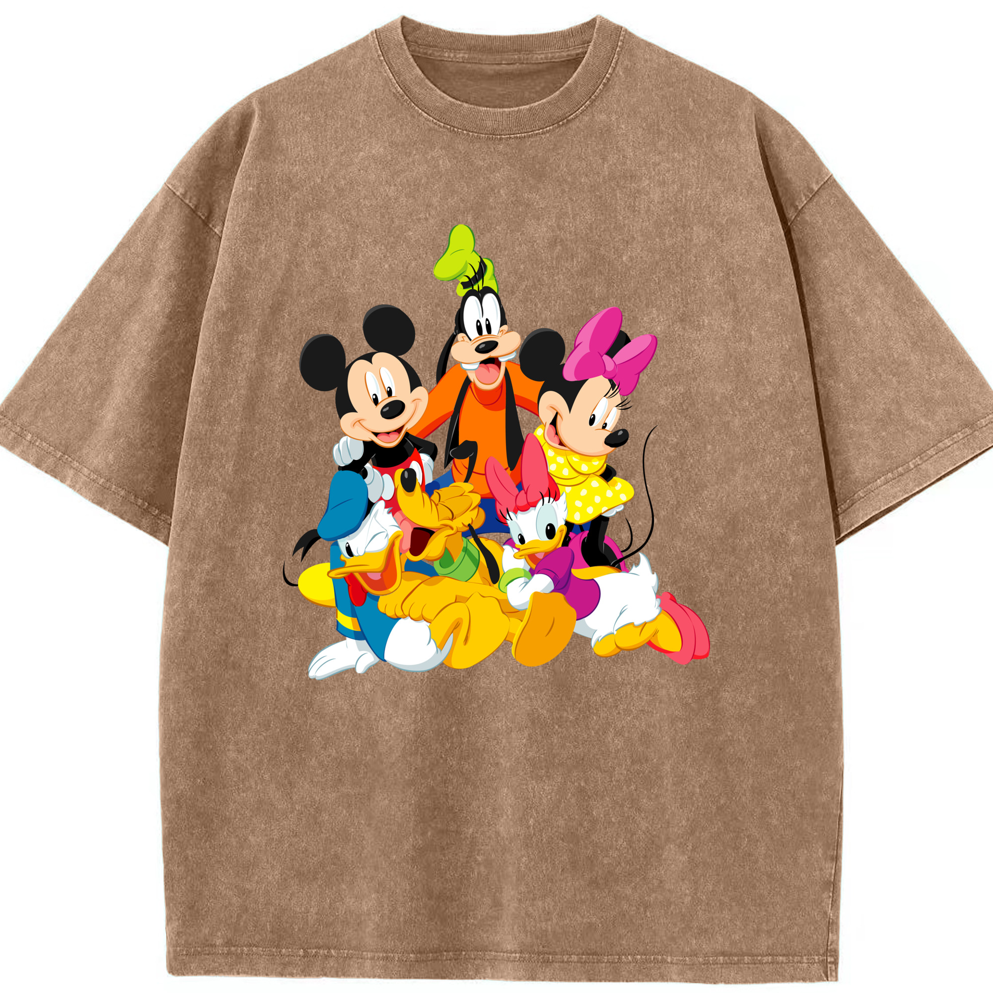 （画像用） ミッキーマウス Mickey Mouse 綿100% ヴィンテージ風 半袖Tシャツ（フロントプリント）