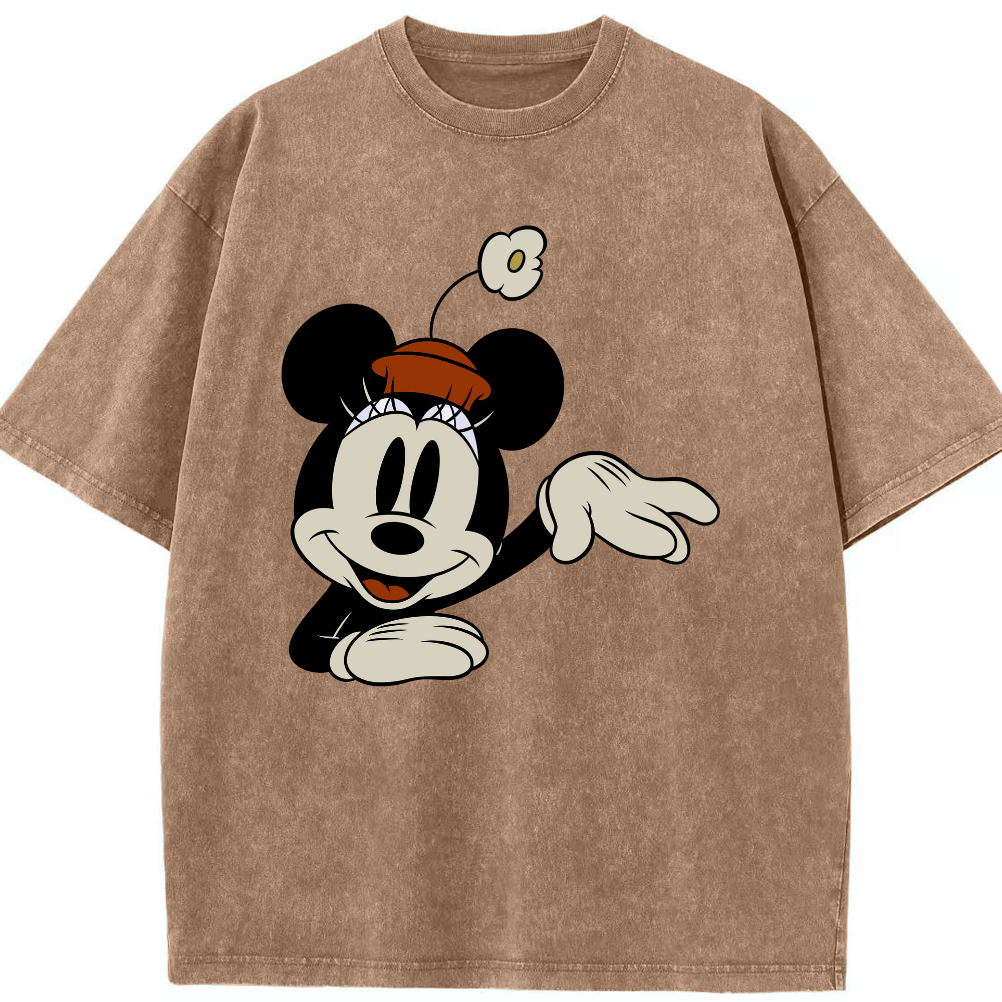 （画像用） ミッキーマウス Mickey Mouse 綿100% ヴィンテージ風 半袖Tシャツ（フロントプリント）