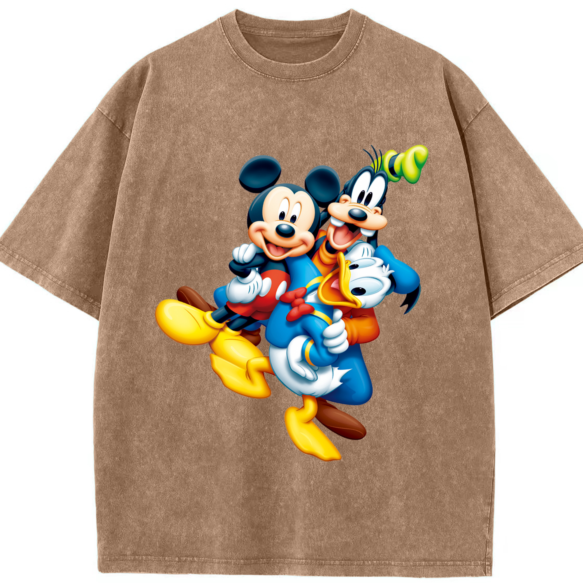 （画像用） ミッキーマウス Mickey Mouse 綿100% ヴィンテージ風 半袖Tシャツ（フロントプリント）