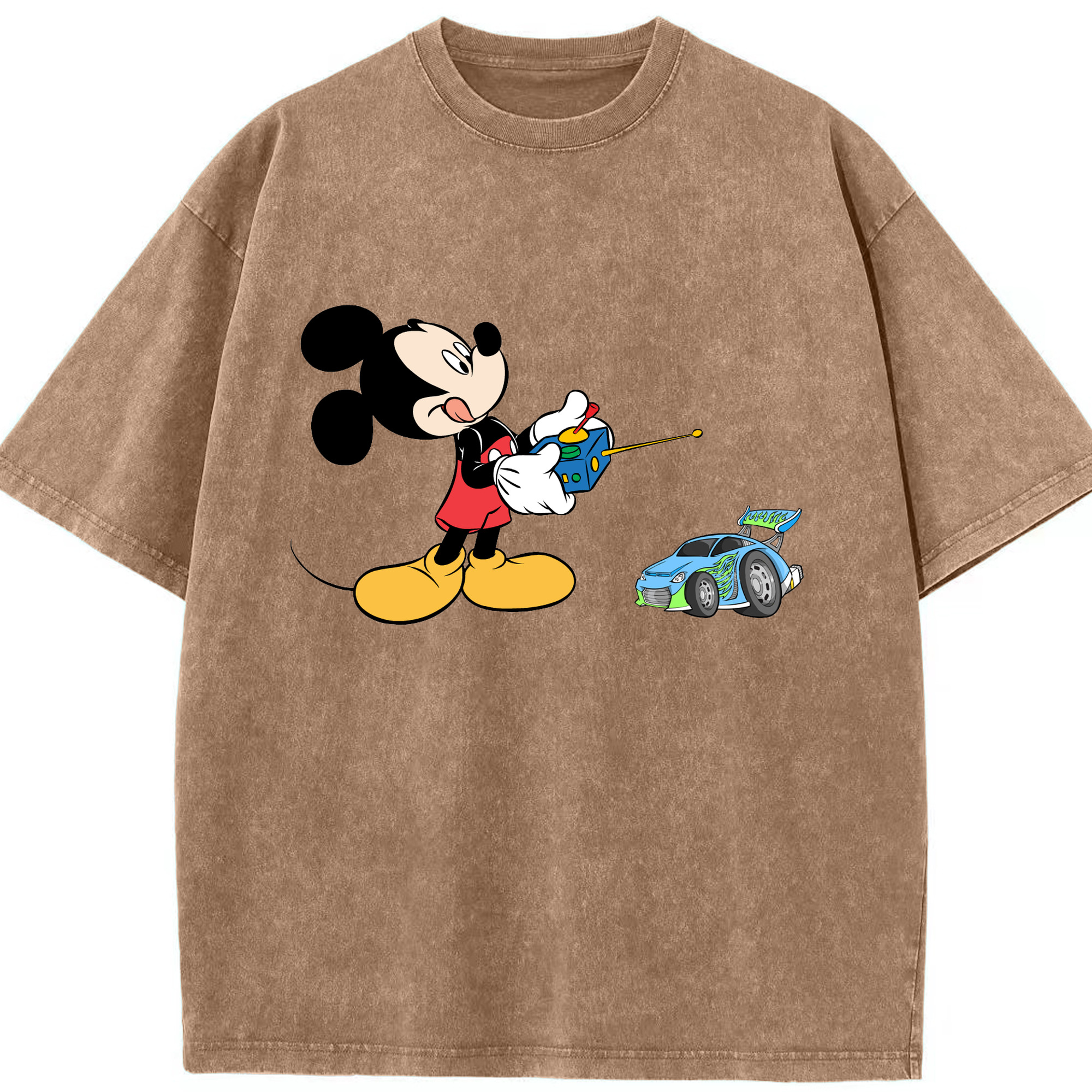 （画像用） ミッキーマウス Mickey Mouse 綿100% ヴィンテージ風 半袖Tシャツ（フロントプリント）
