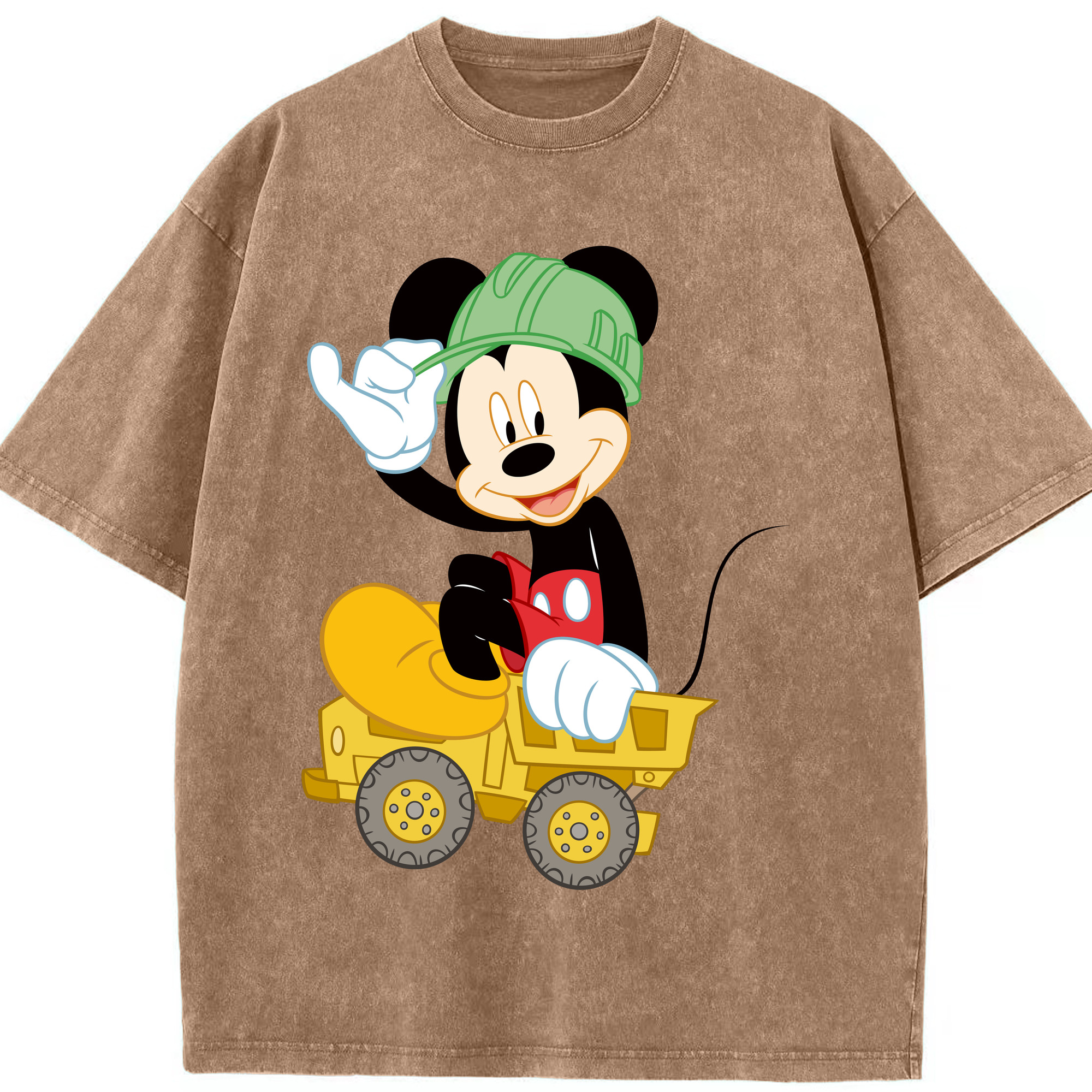 （画像用） ミッキーマウス Mickey Mouse 綿100% ヴィンテージ風 半袖Tシャツ（フロントプリント）