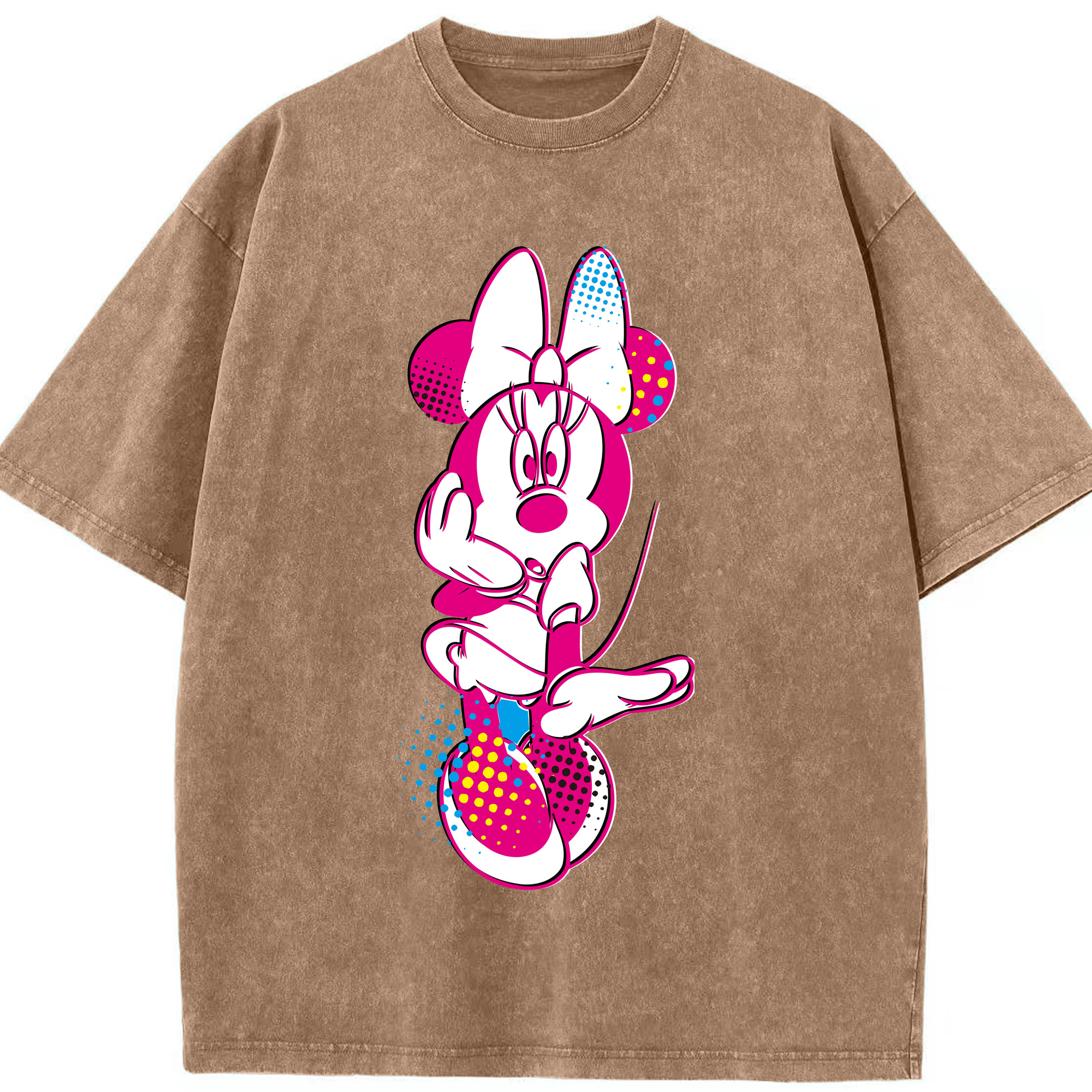 （画像用） ミッキーマウス Mickey Mouse 綿100% ヴィンテージ風 半袖Tシャツ（フロントプリント）