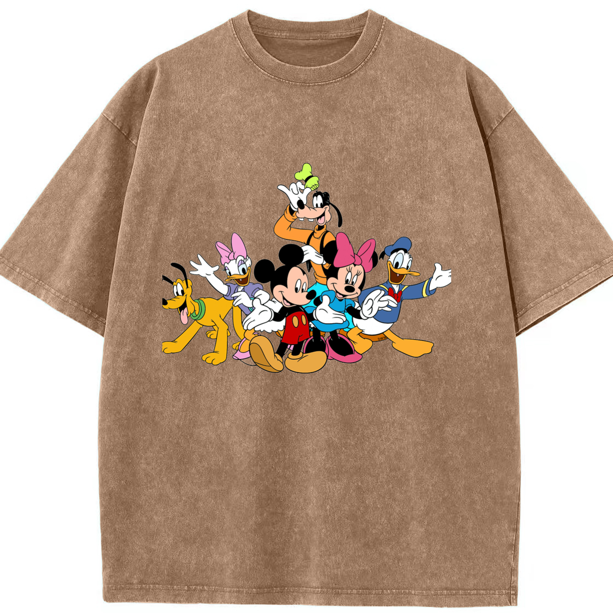 （画像用） ミッキーマウス Mickey Mouse 綿100% ヴィンテージ風 半袖Tシャツ（フロントプリント）