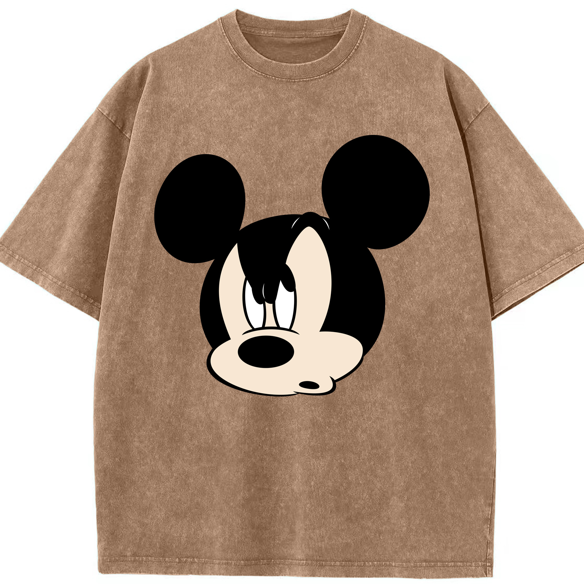 （画像用） ミッキーマウス Mickey Mouse 綿100% ヴィンテージ風 半袖Tシャツ（フロントプリント）