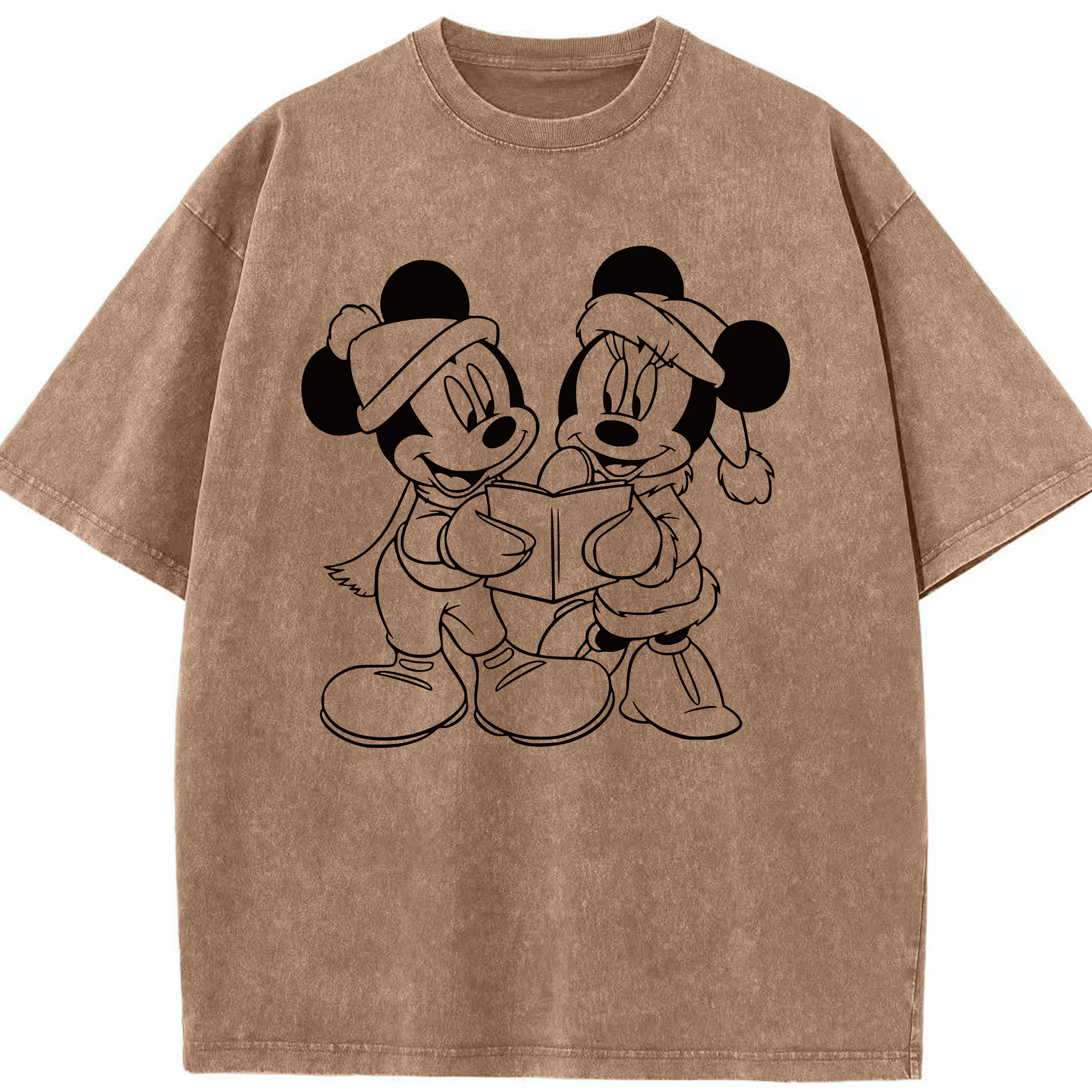 （画像用） ミッキーマウス Mickey Mouse 綿100% ヴィンテージ風 半袖Tシャツ（フロントプリント）